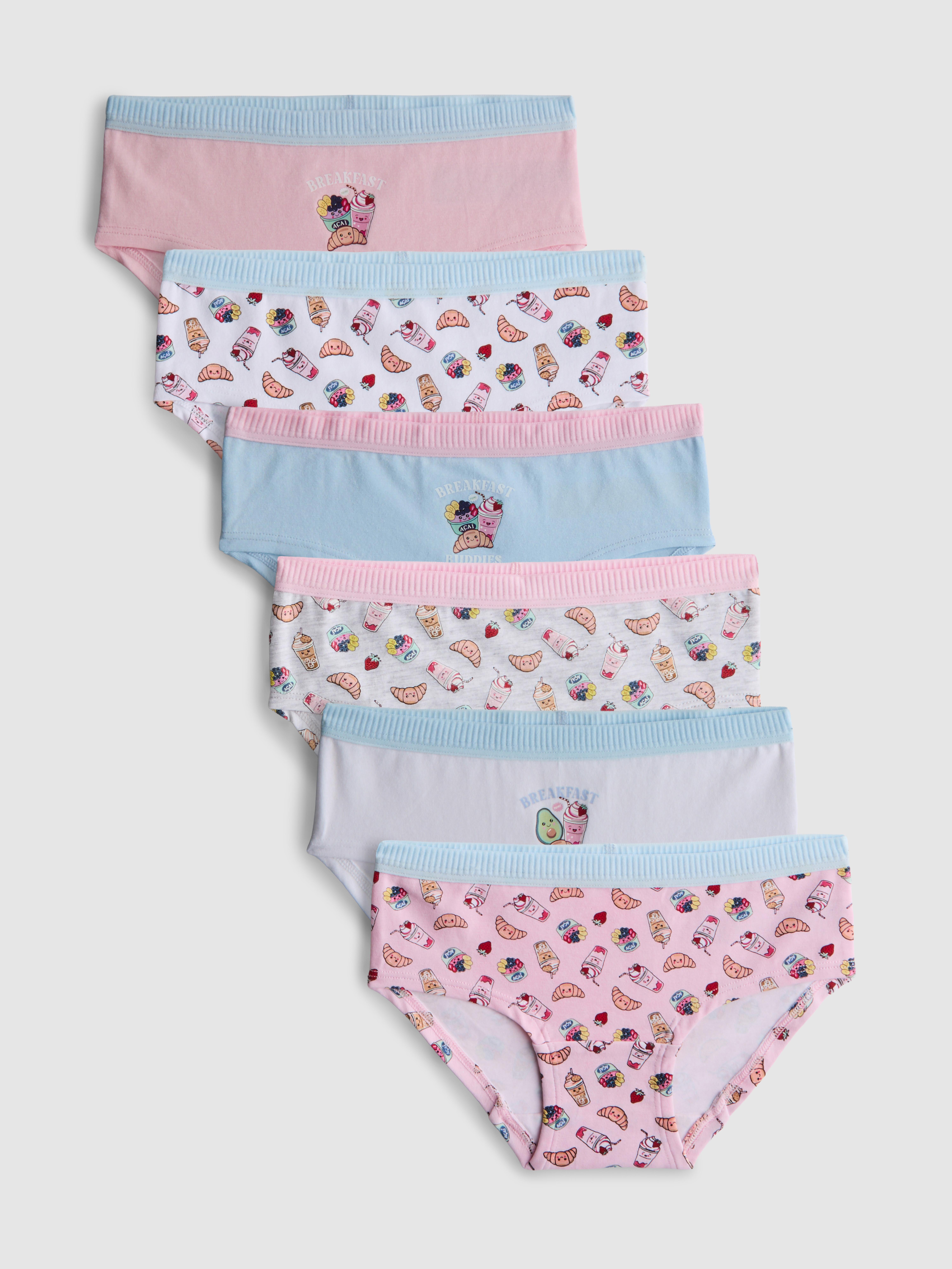 2-15yrs | 6pk Cotton Rich Food Graphic Hipster Briefs
