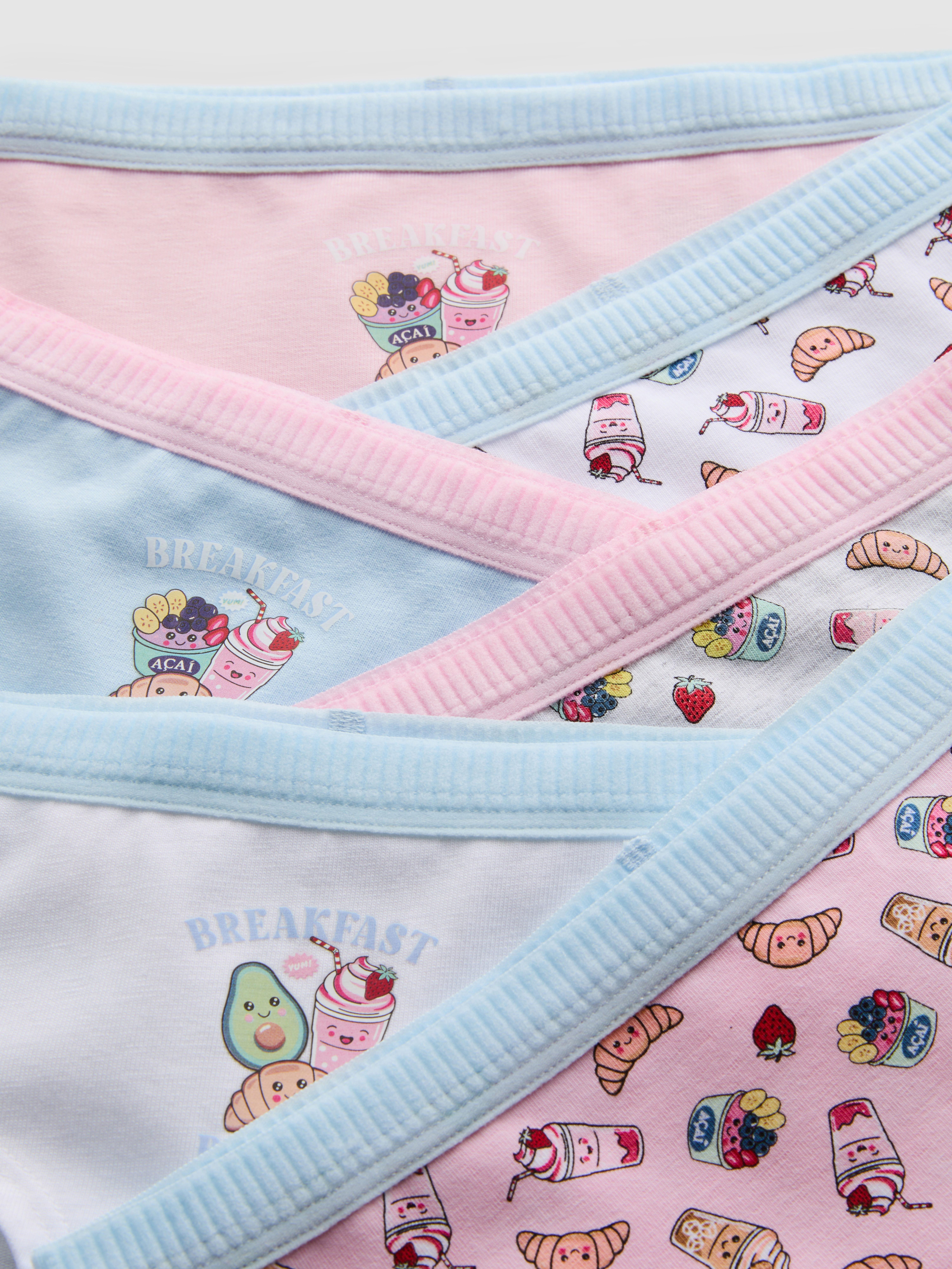 2-15yrs | 6pk Cotton Rich Food Graphic Hipster Briefs