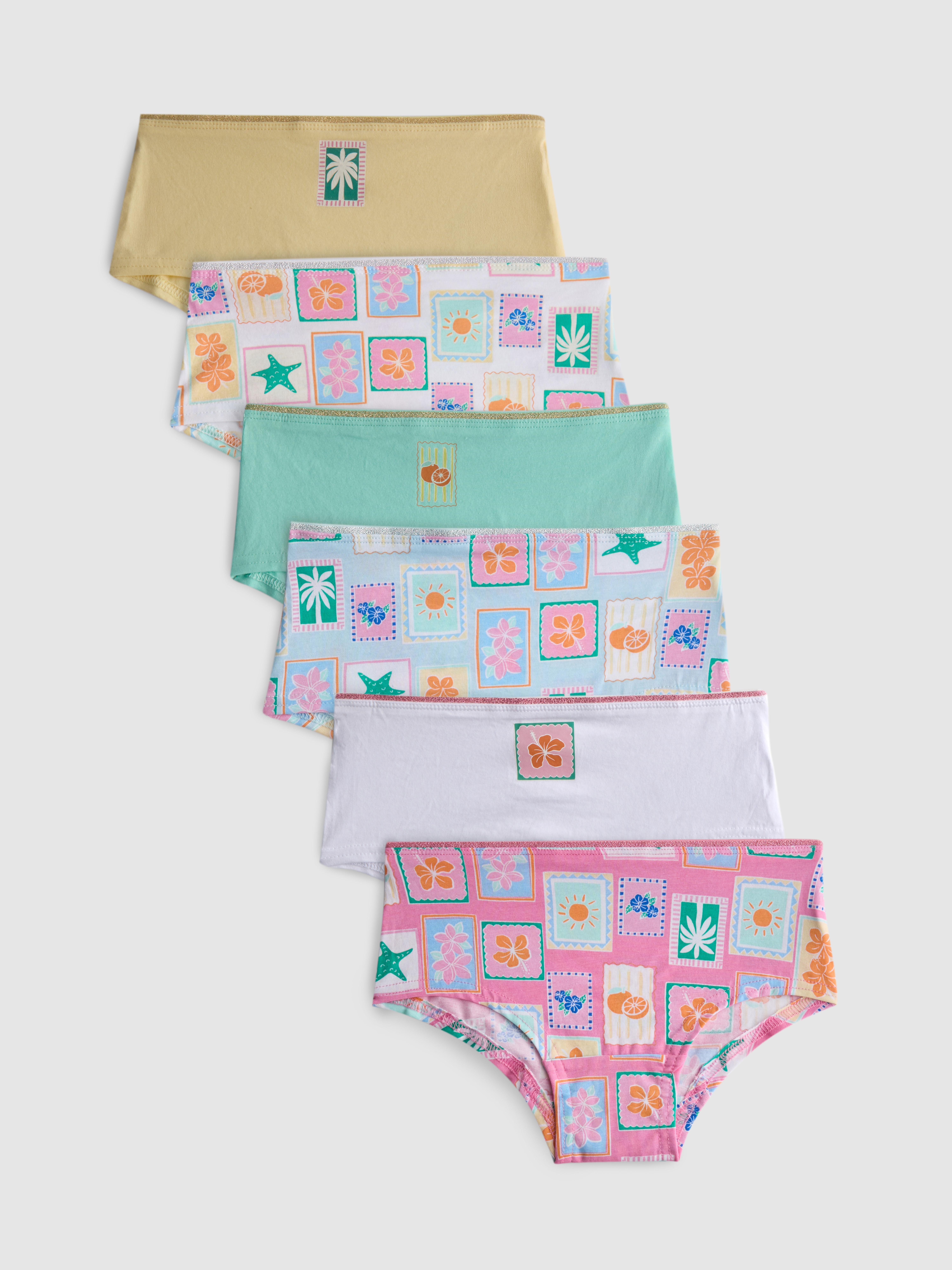 2-15yrs | 6pk Cotton Rich Postcard Graphic Hipster Briefs