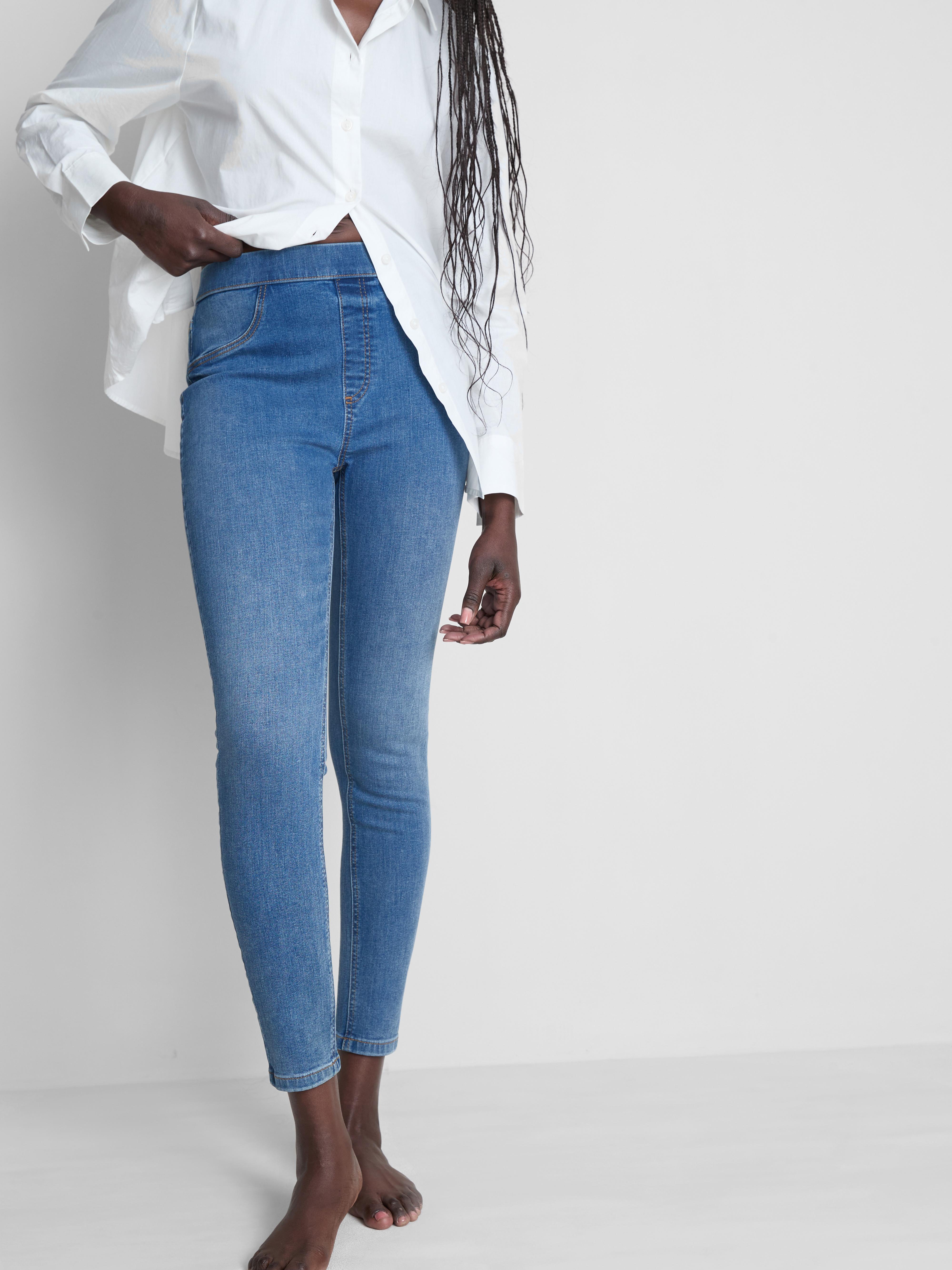 Pure Cotton Mid-Rise Skinny Jeggings