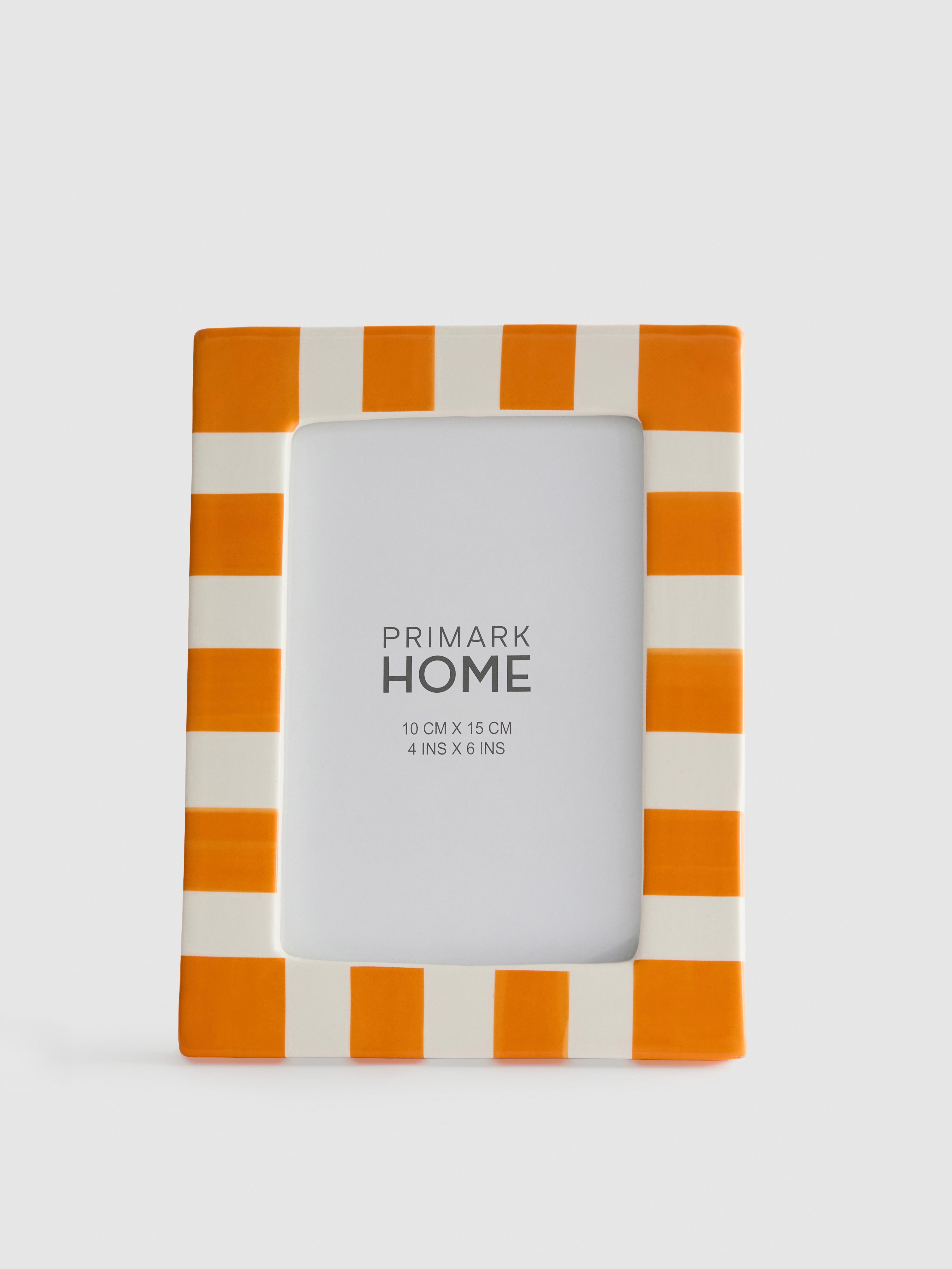 Ceramic Striped Picture Frame | 10x15cm (4x6in)