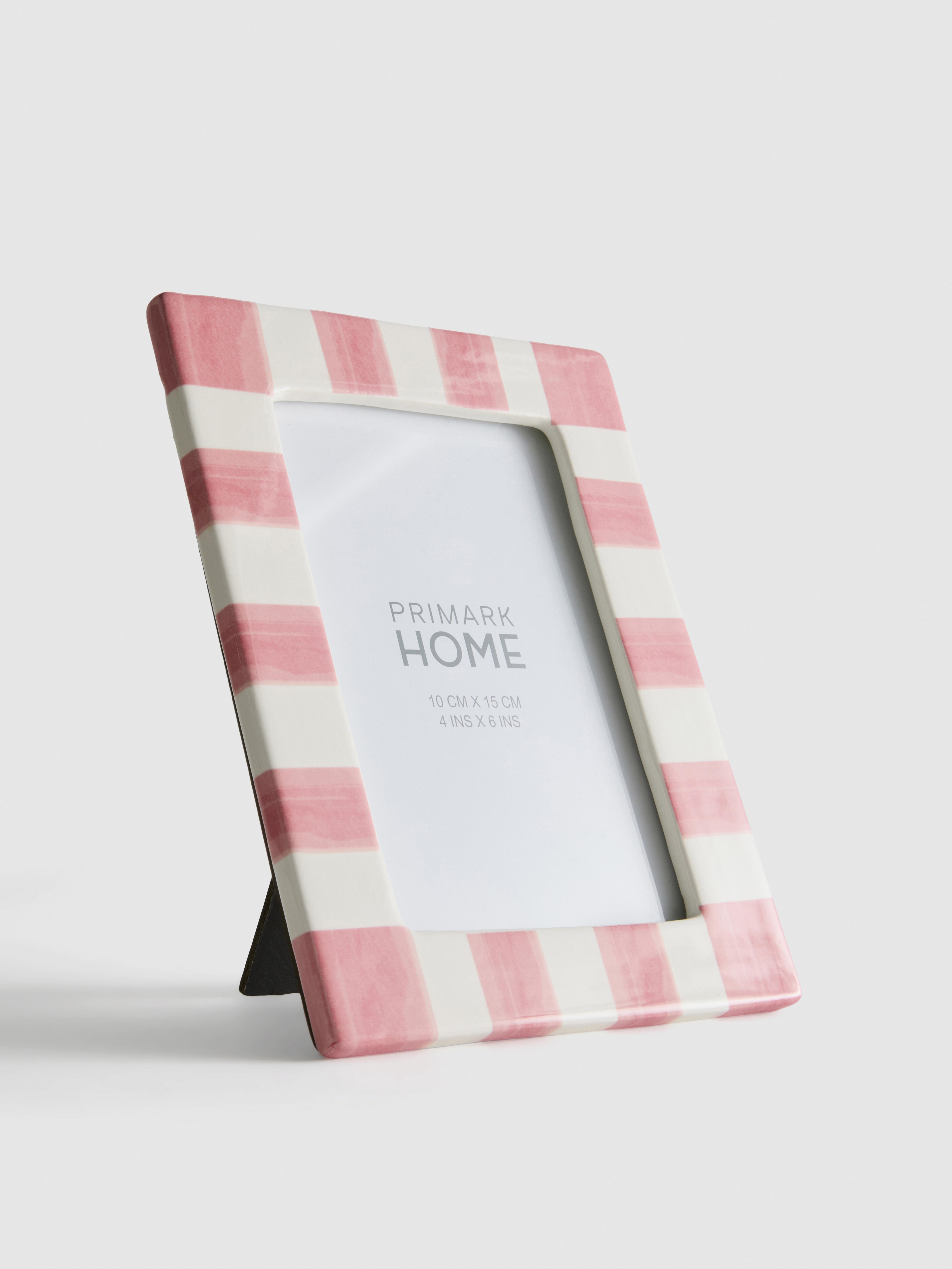 Csíkos kerámia képkeret | 10x15 cm