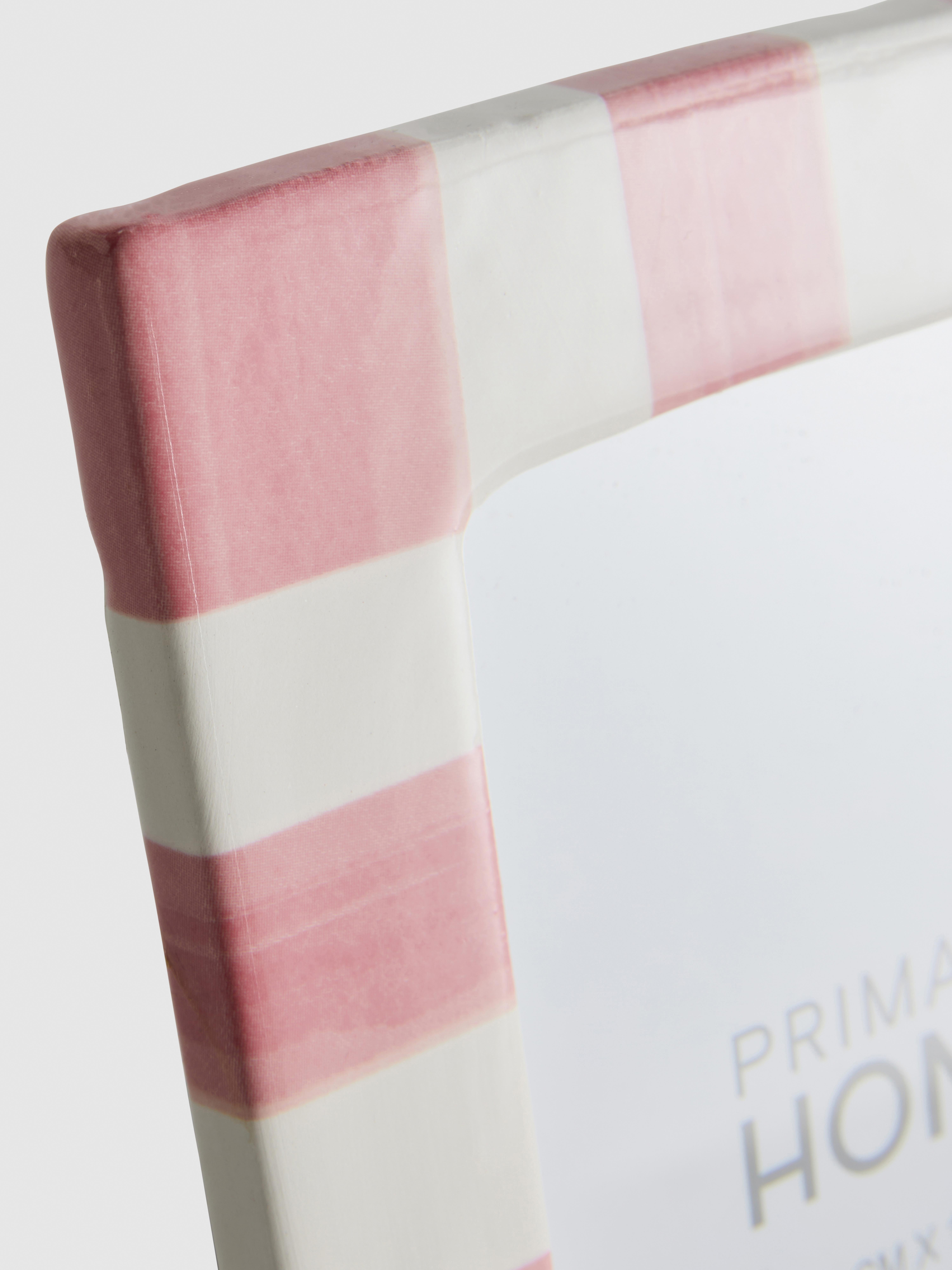 Ceramic Striped Picture Frame | 10x15cm (4x6in)