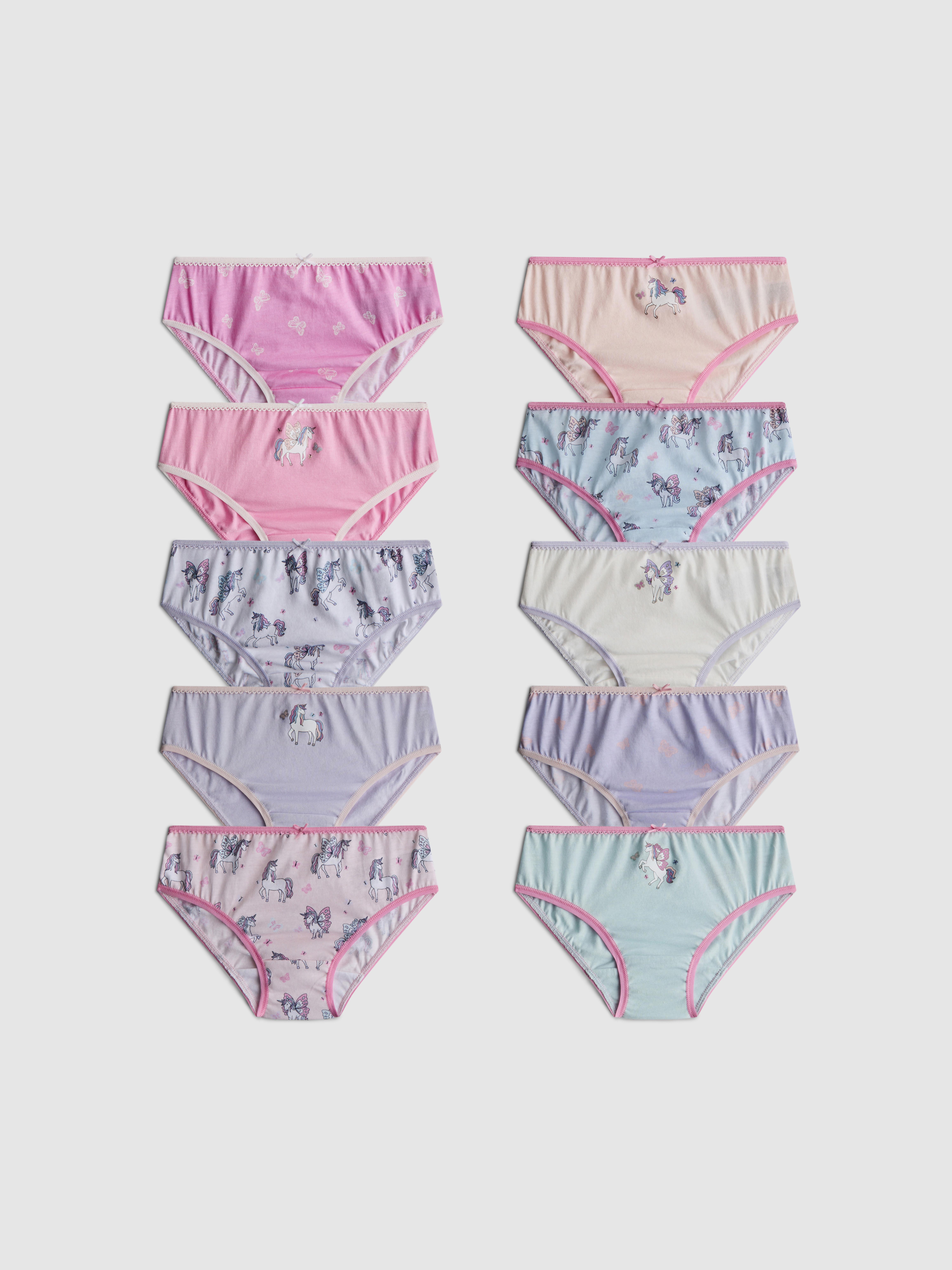 1.5-14yrs | 10pk Pure Cotton Unicorn Graphic Briefs