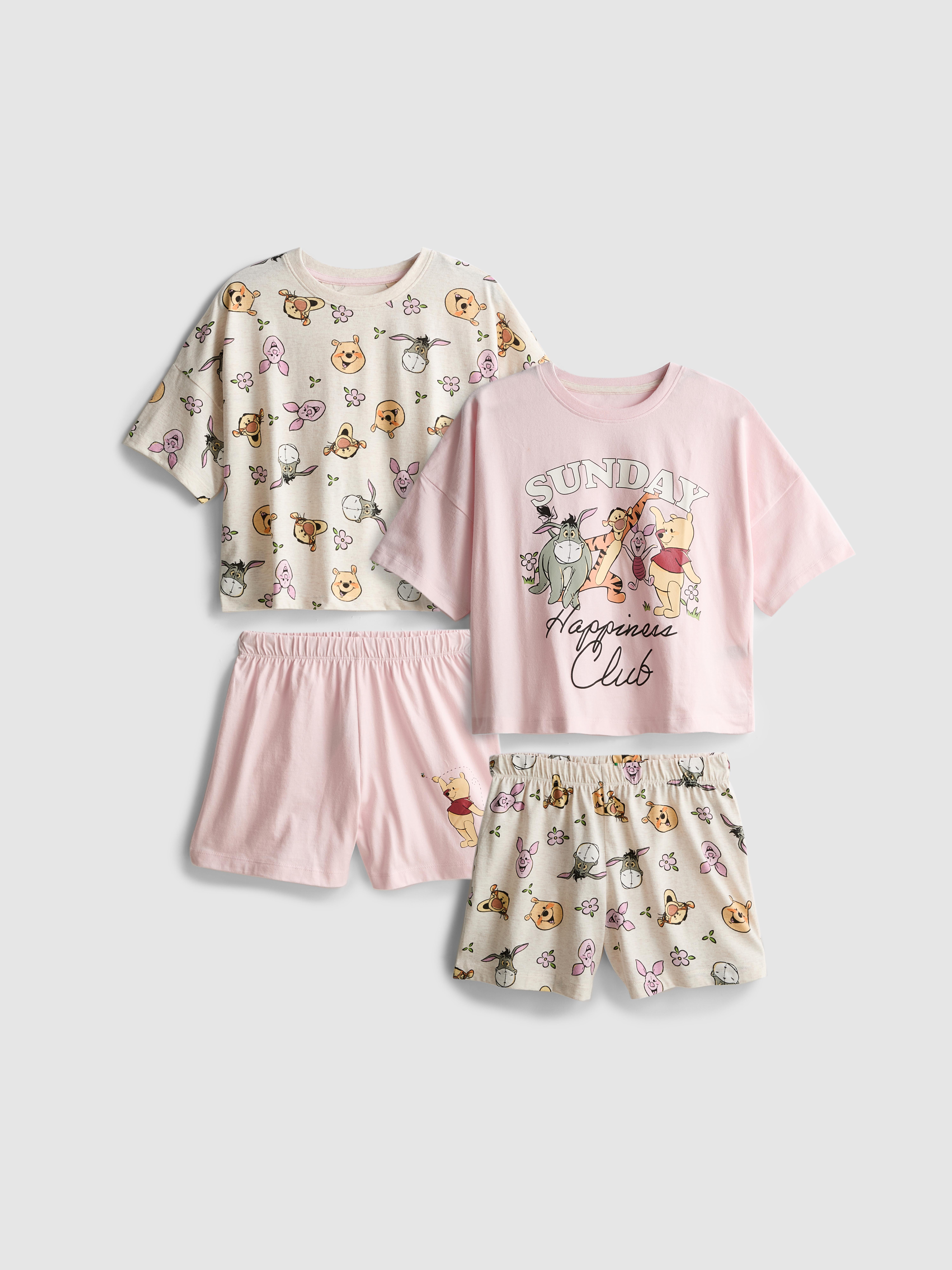 5–15 Jahre | Kurzer „Disney Winnie Puuh“ Schlafanzug, 2er-Pack