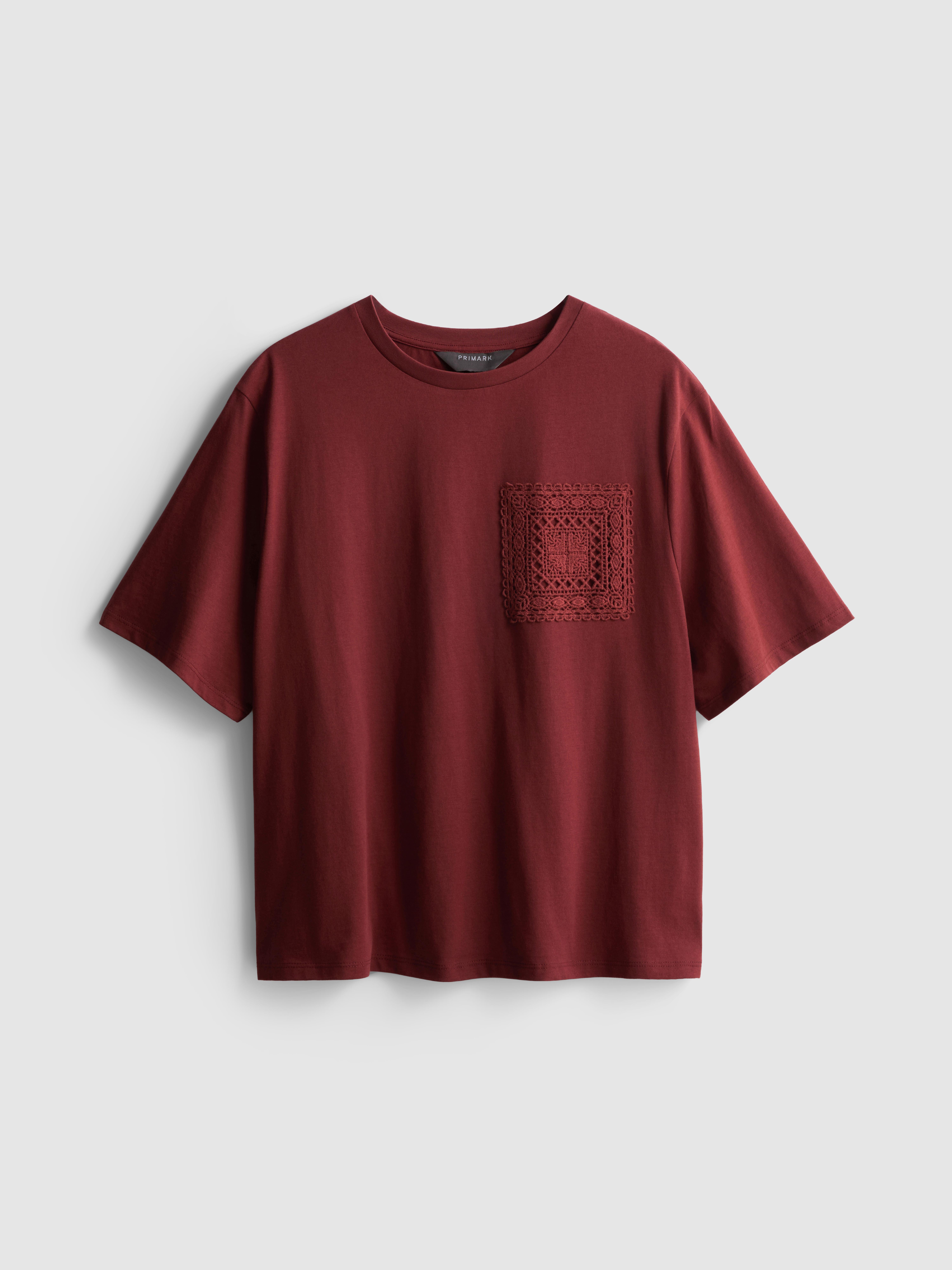Szydełkowy bawełniany T-shirt z krótkim rękawem