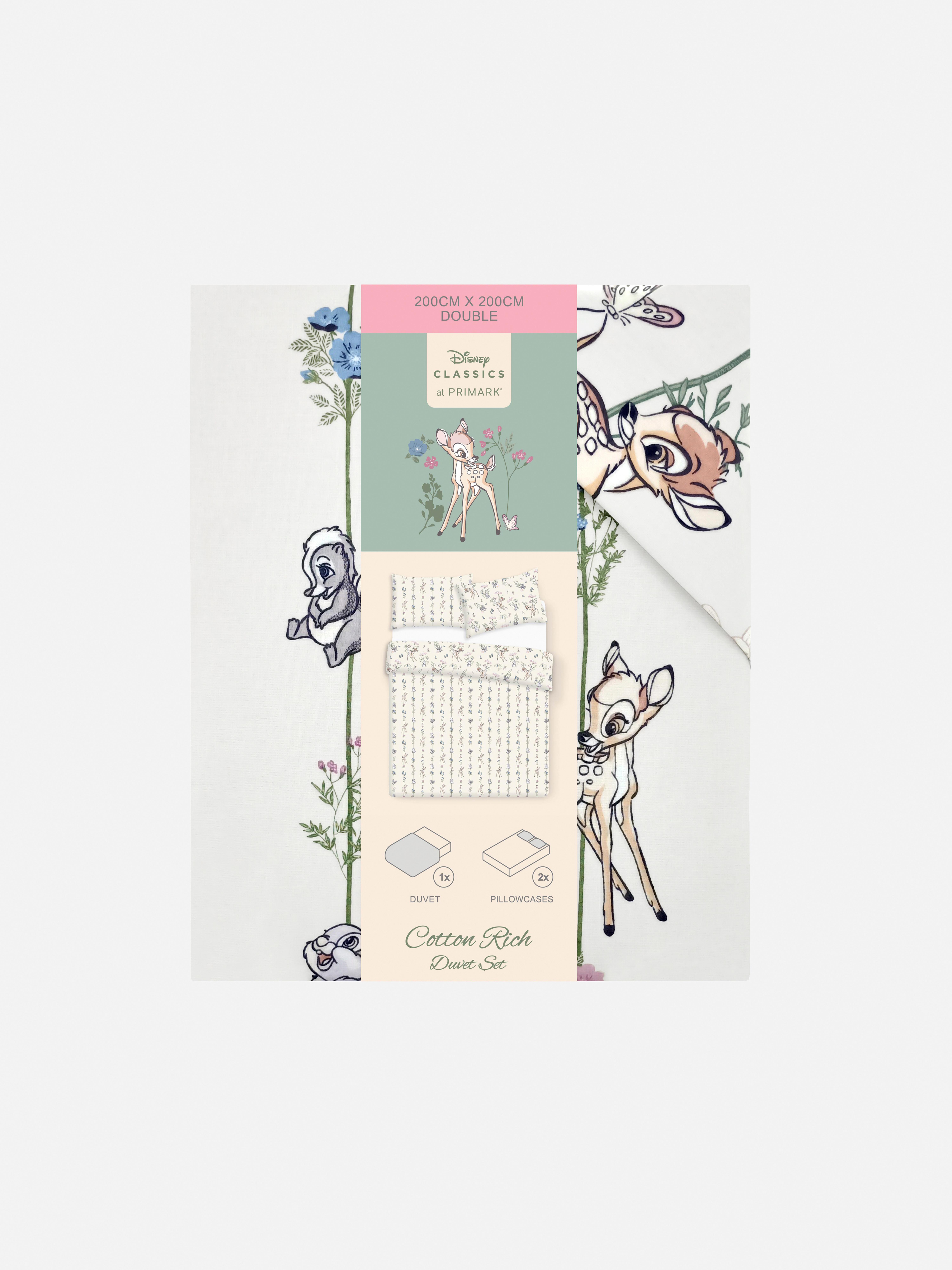 Posteljnina za dvojno posteljo Disney Classics Bambi