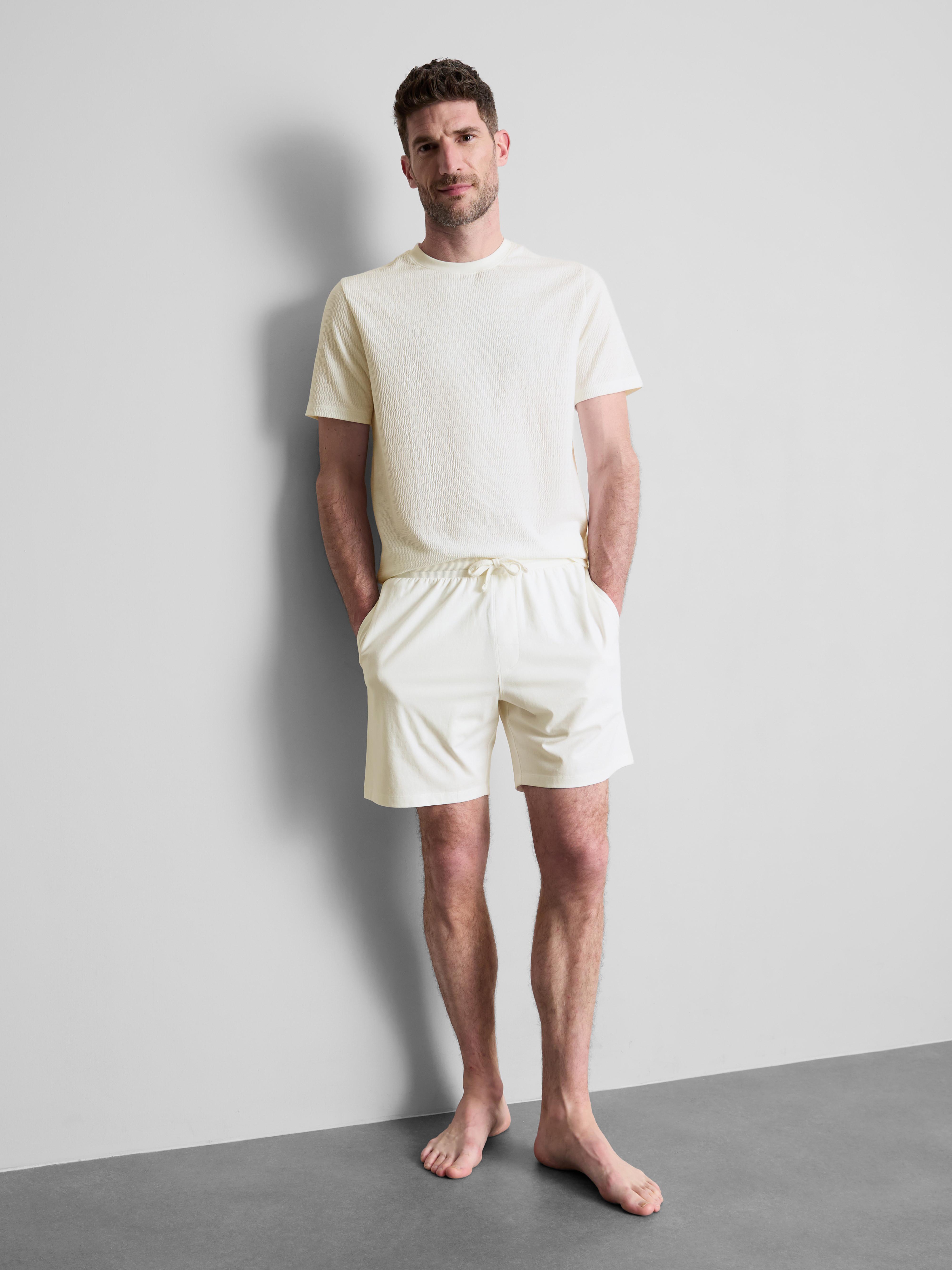 Korte pyjama met textuur