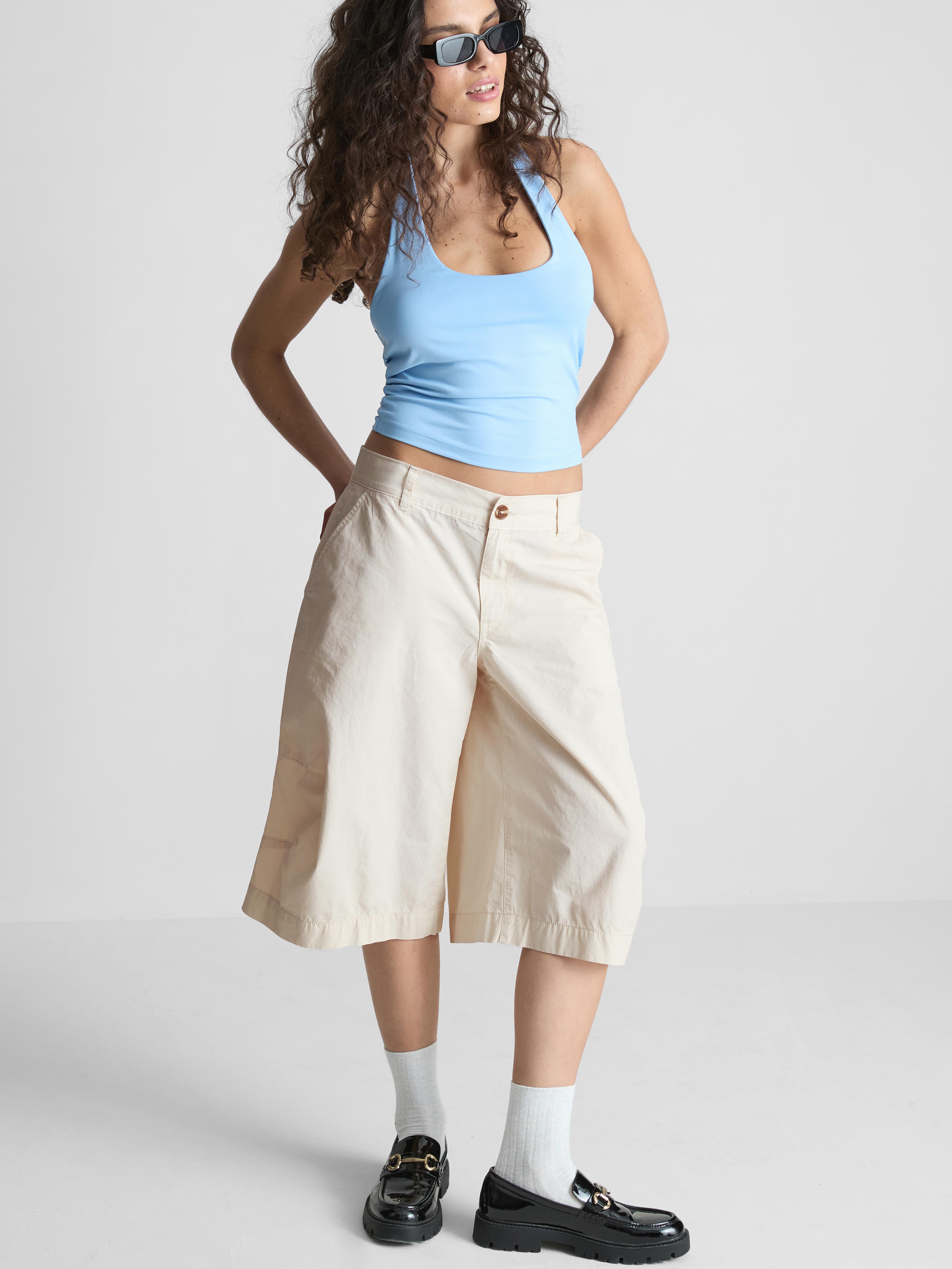 Cotton Low Rise Utility Jorts