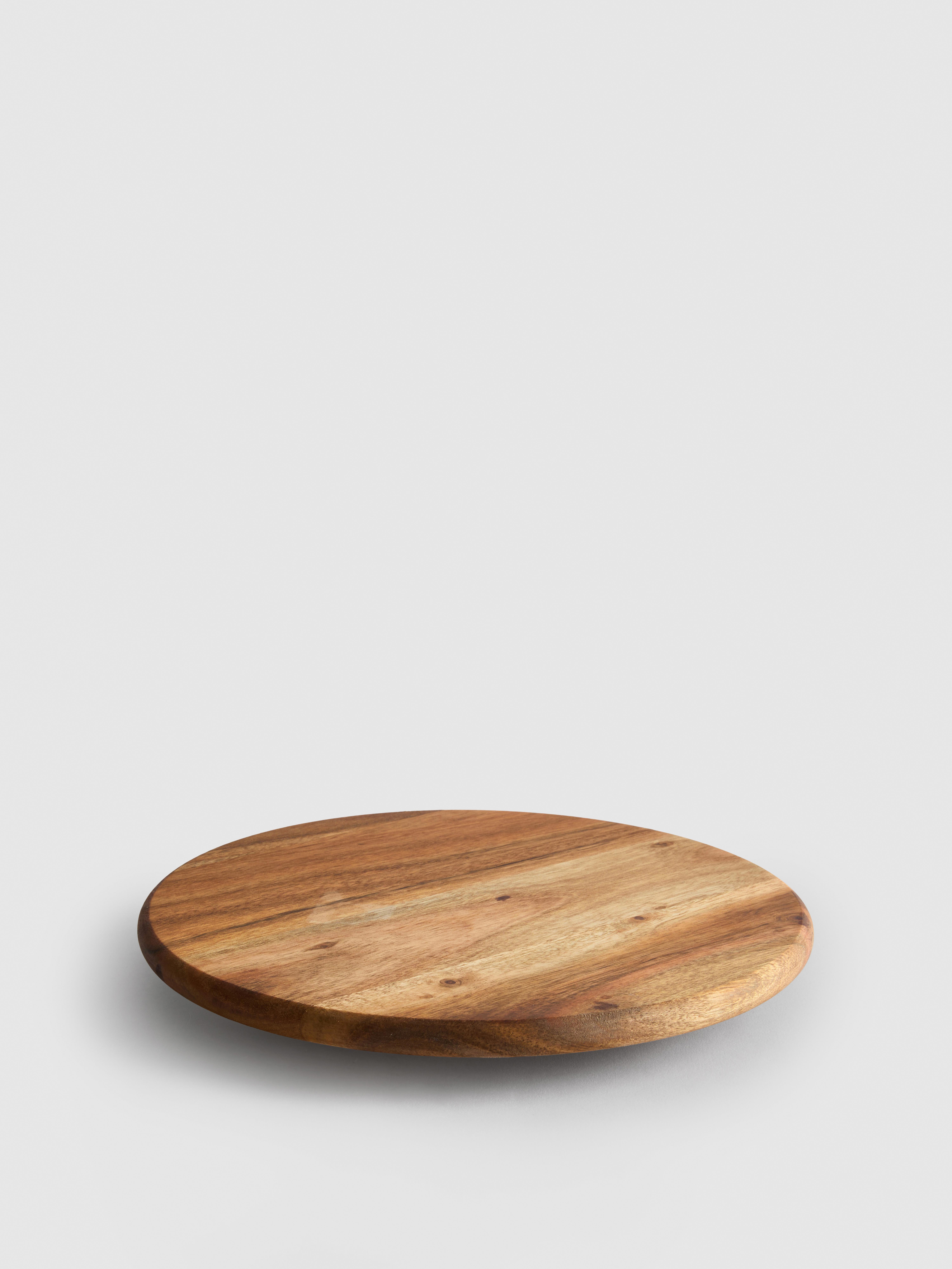 Bandeja de servir giratoria de madera