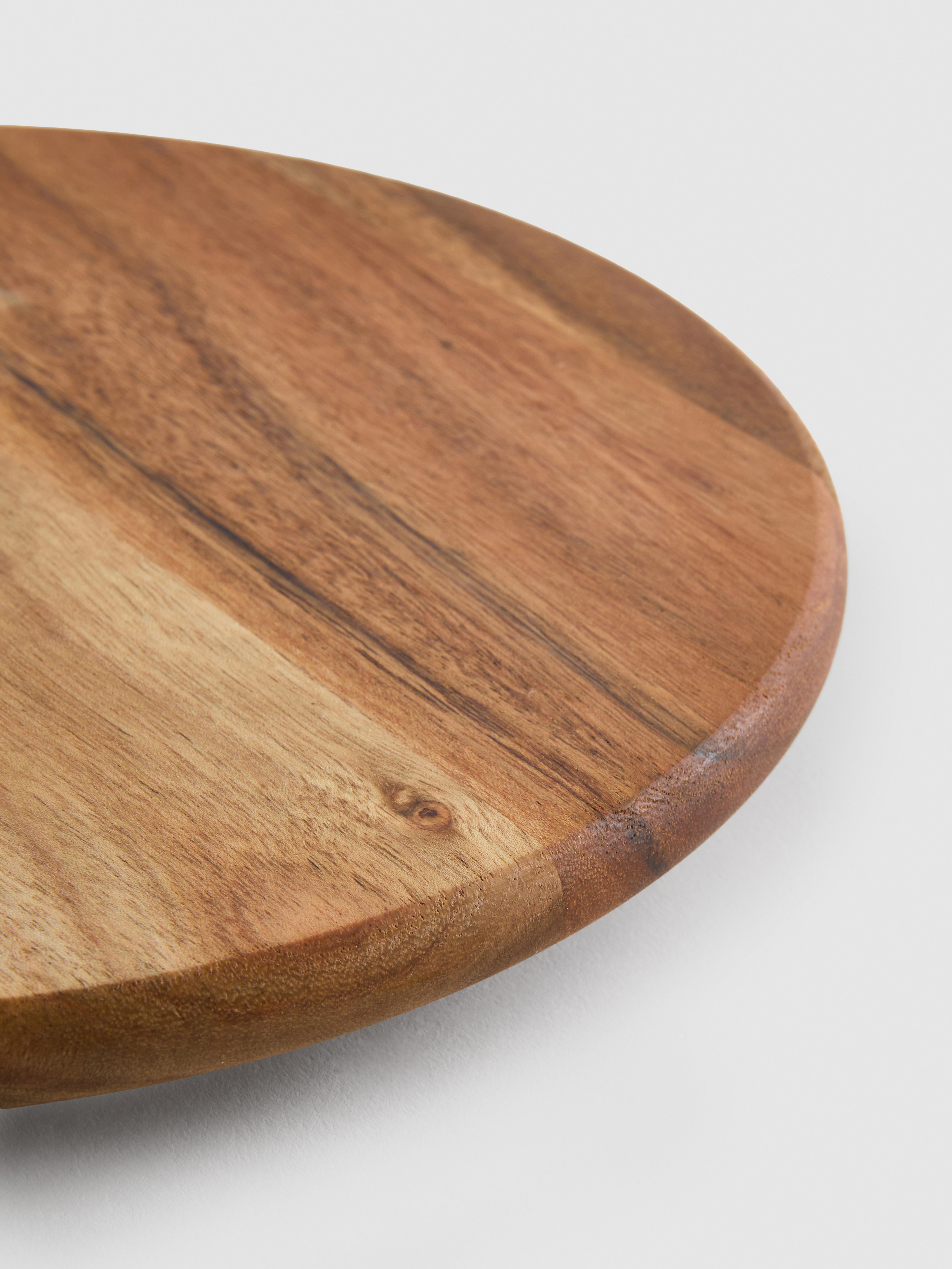 Roterend houten dienblad