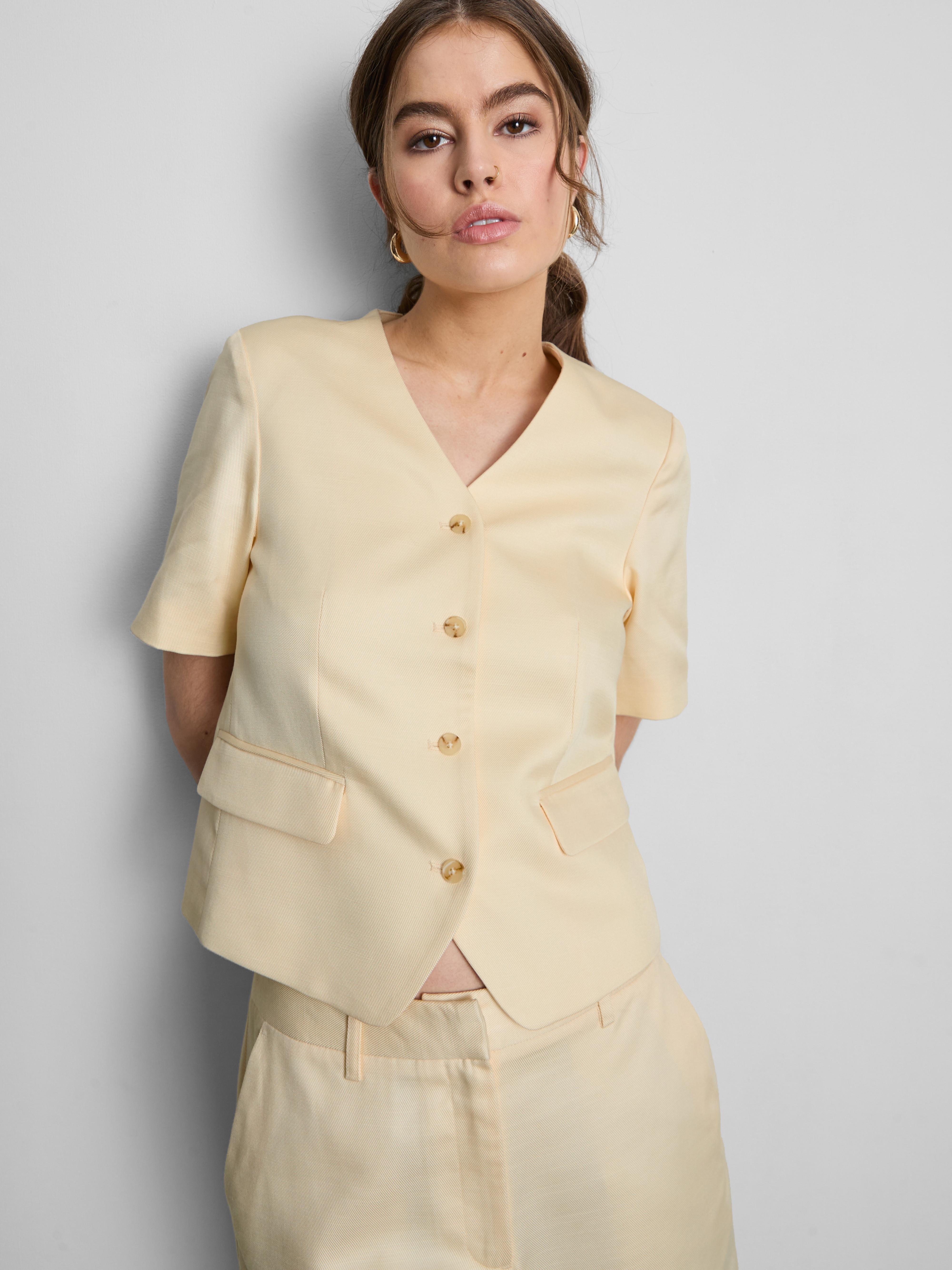 Eleganter, kurzärmeliger Blazer aus Baumwollmischung
