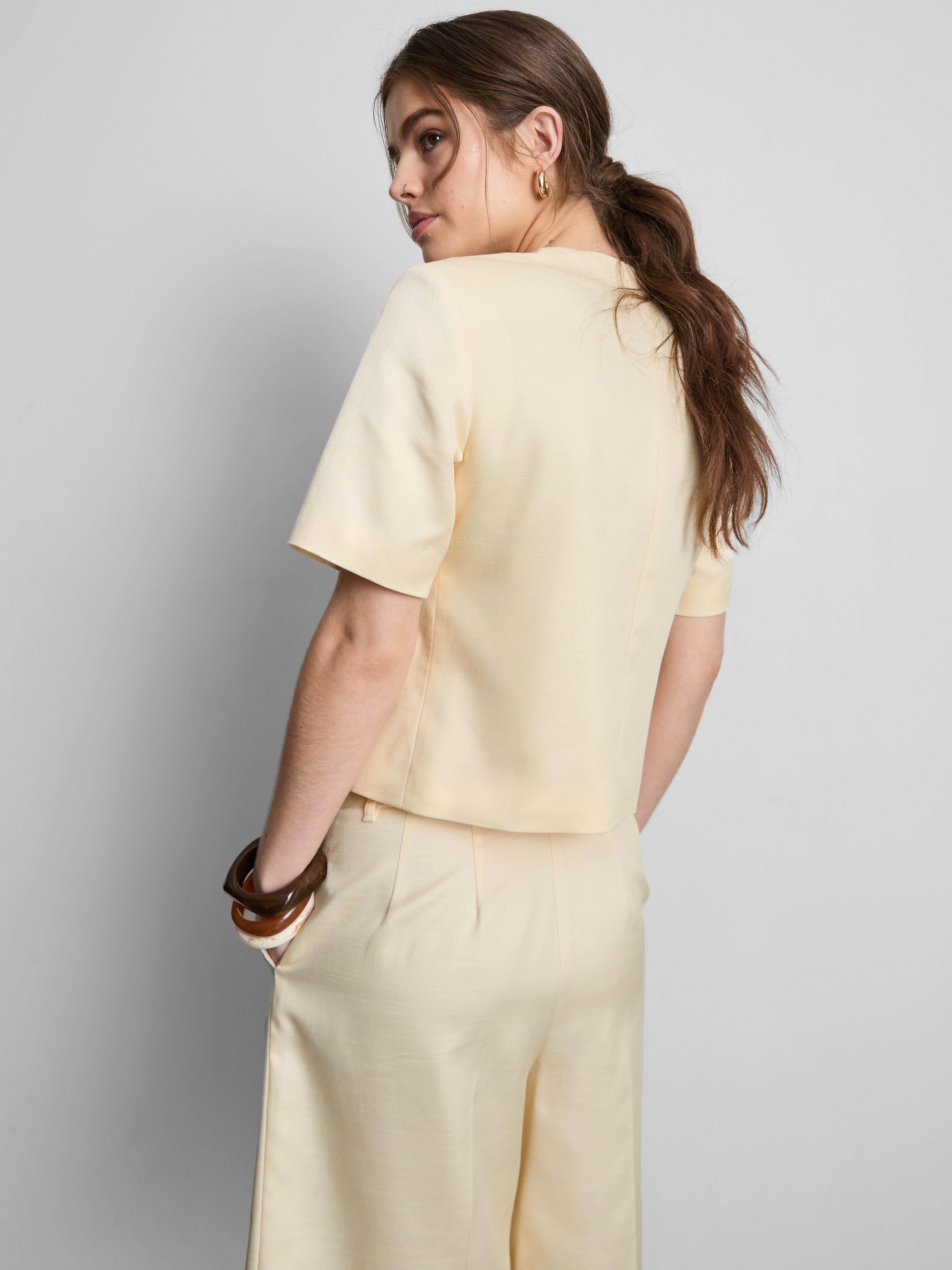 Eleganter, kurzärmeliger Blazer aus Baumwollmischung