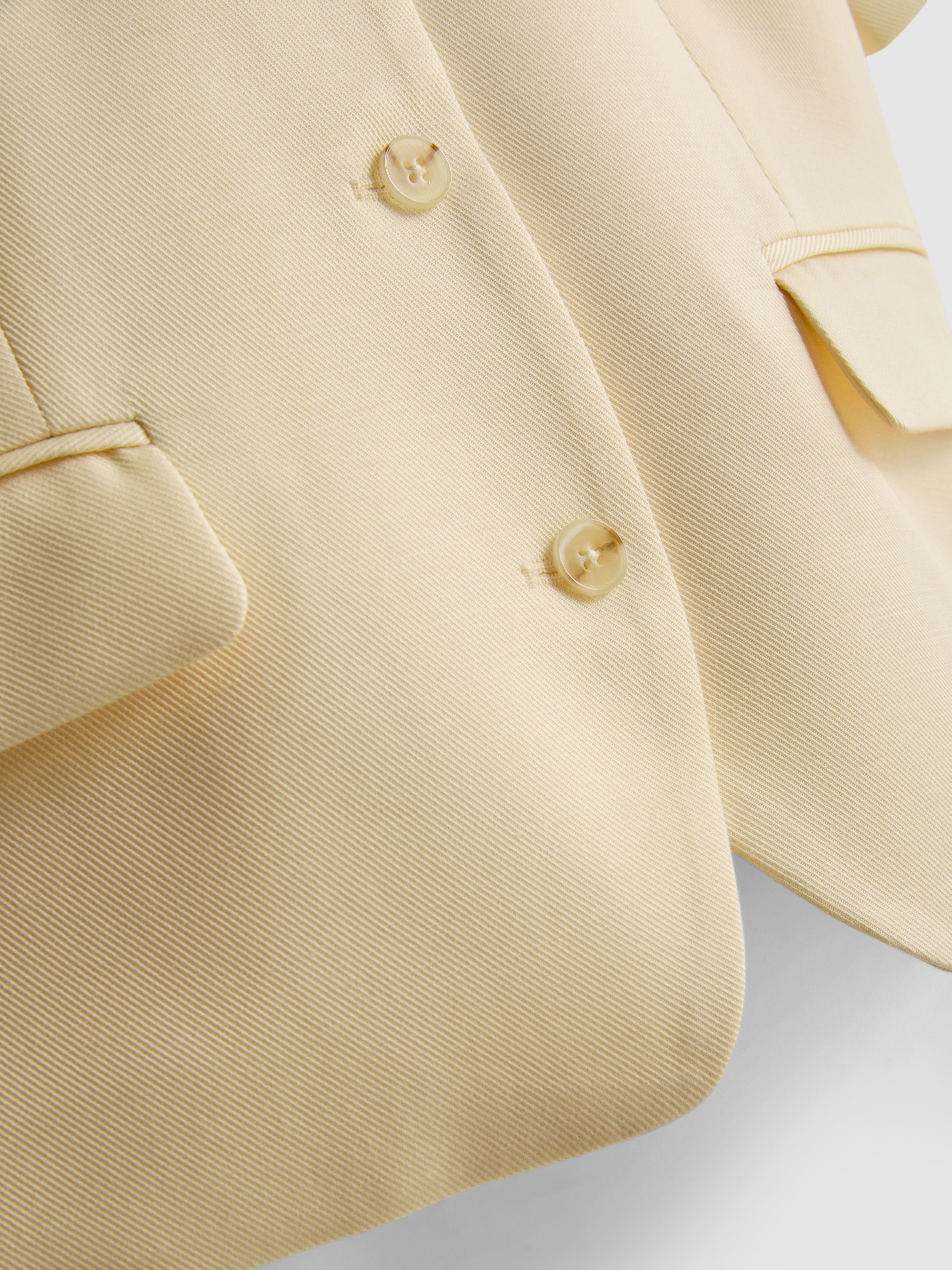 Eleganter, kurzärmeliger Blazer aus Baumwollmischung