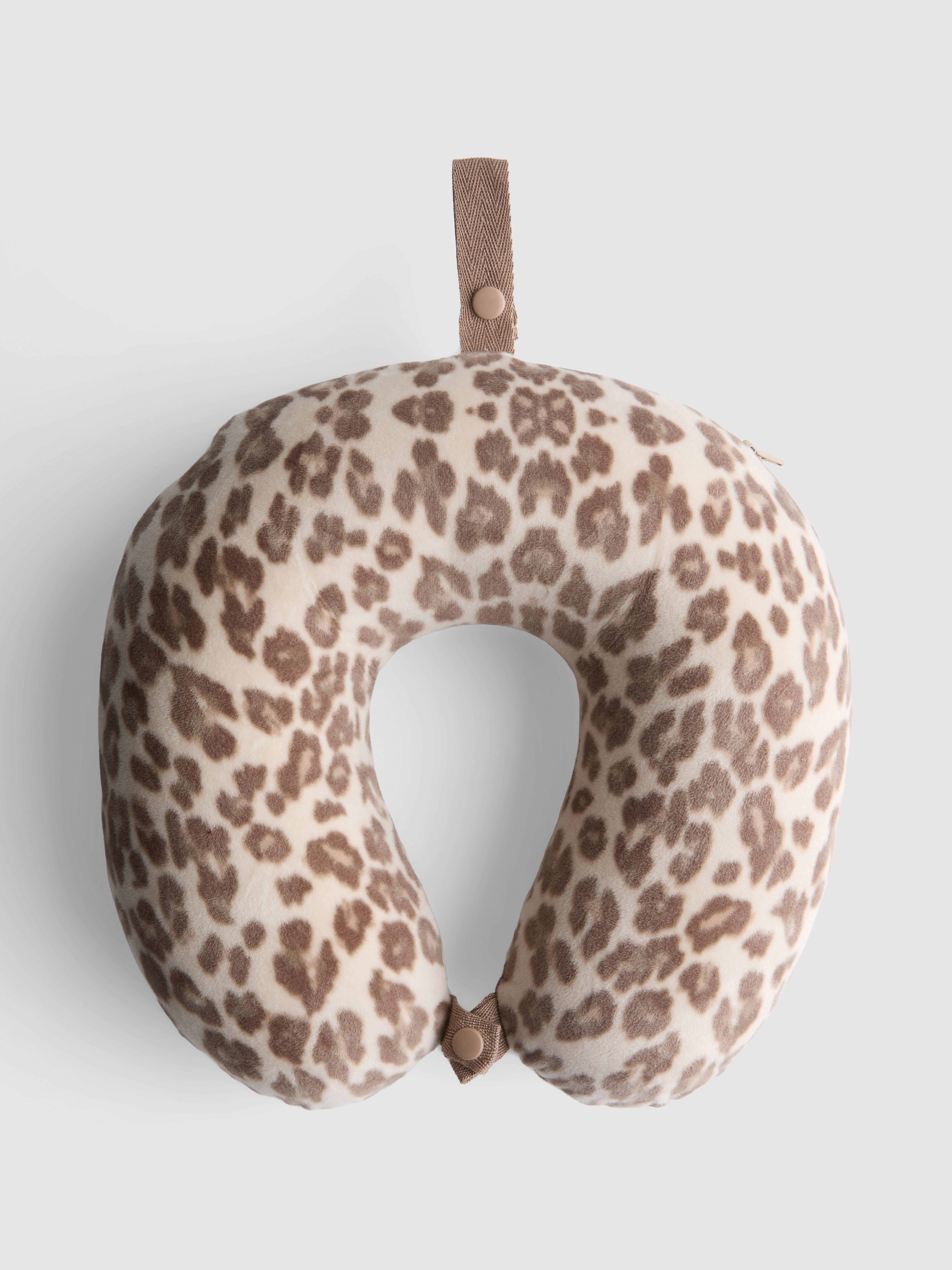 Almofada viagem espuma memória estampado leopardo