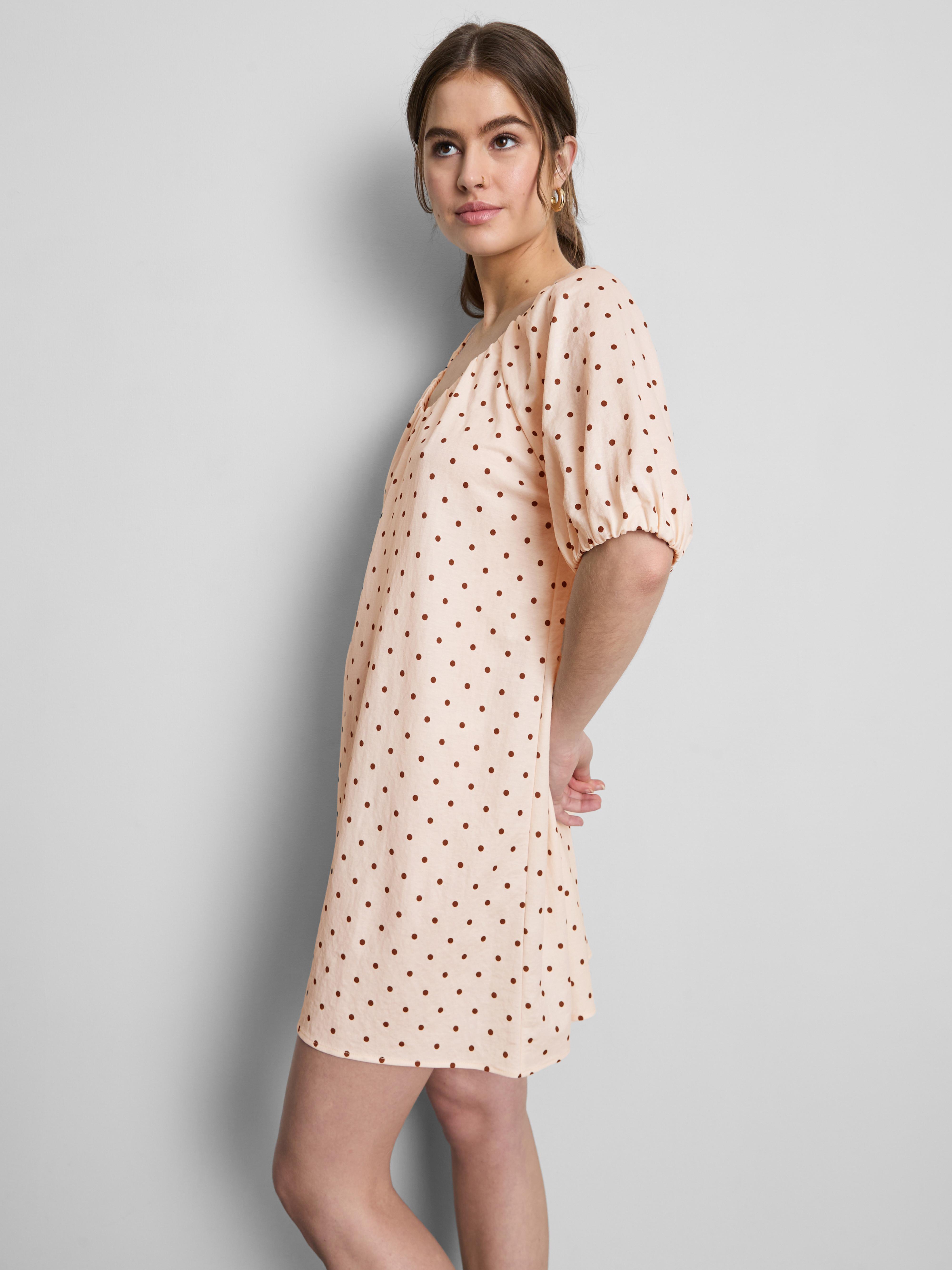 Puff Sleeve Mini Smock Dress
