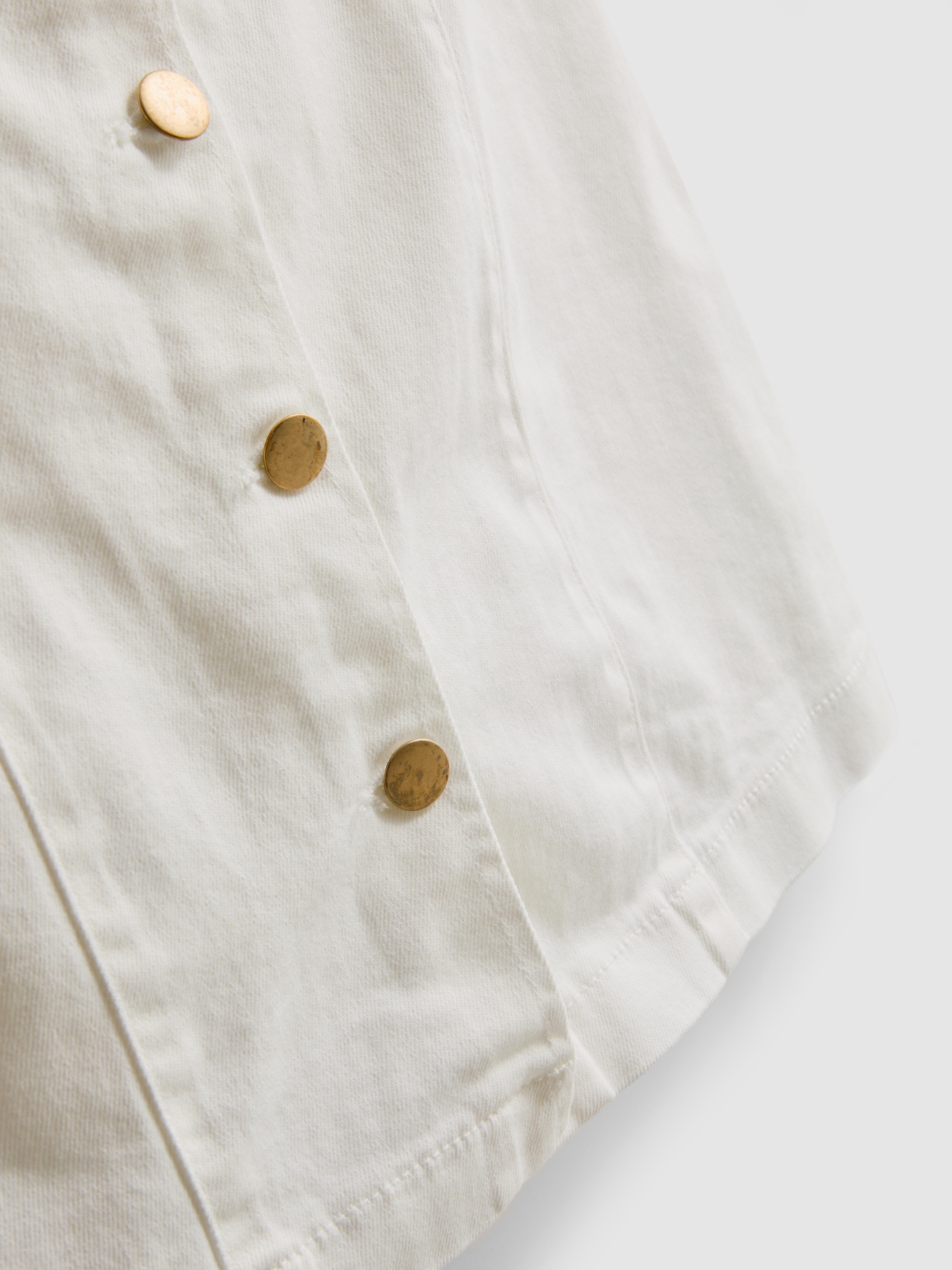 Cotton Denim Button Down Mini Dress