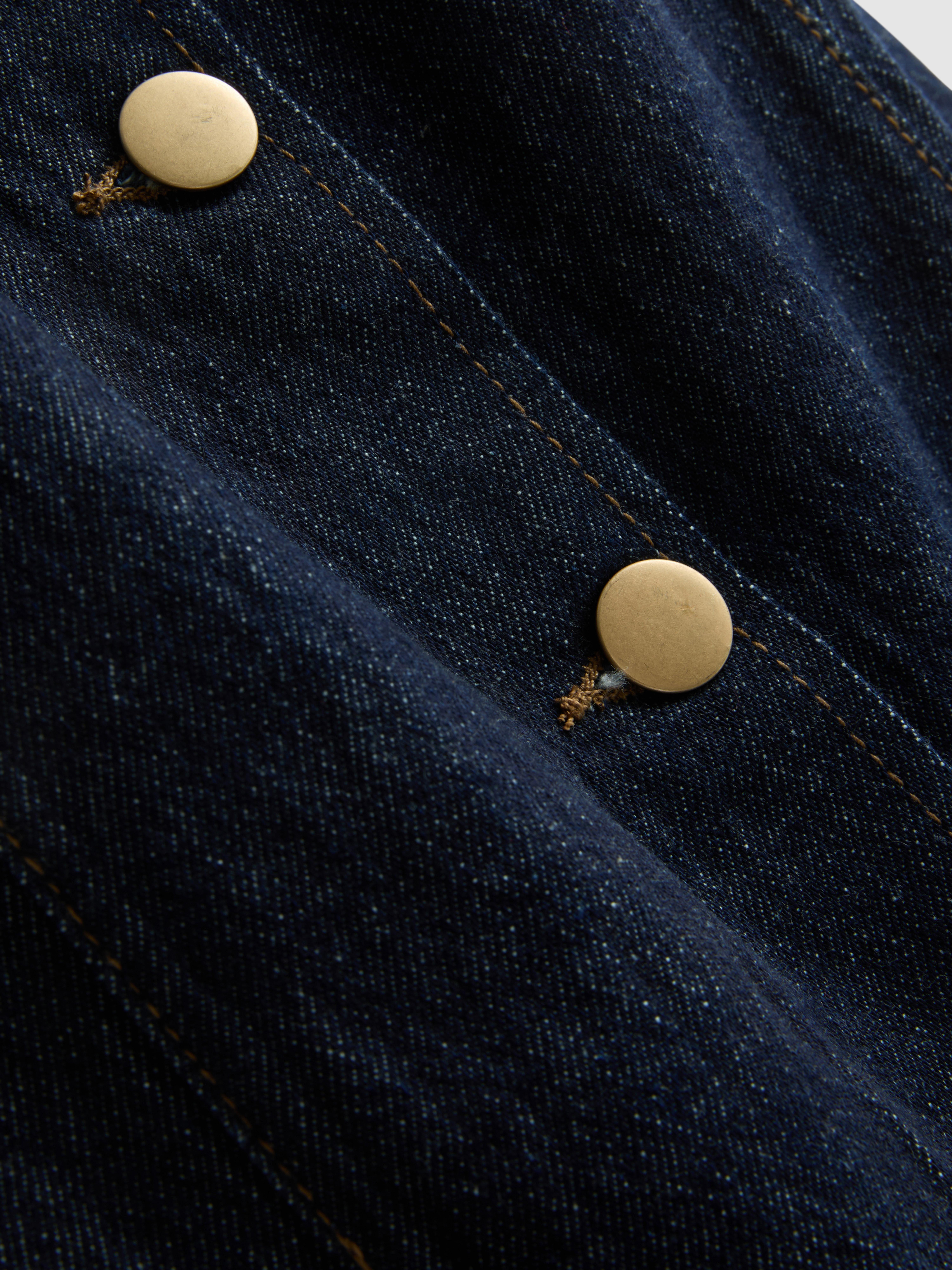 Minikleid aus Baumwoll-Denim mit Knopfleiste