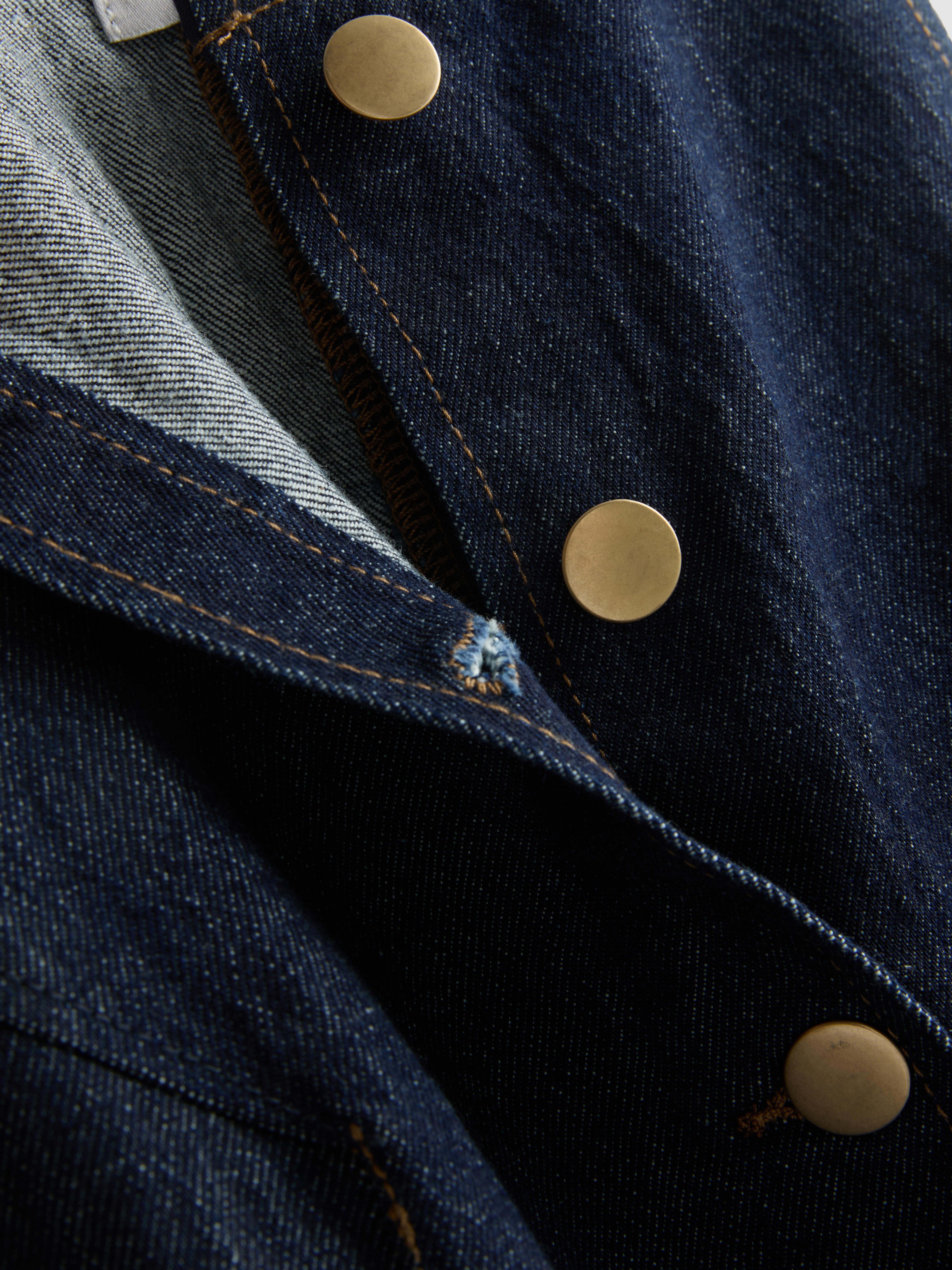 Minikleid aus Baumwoll-Denim mit Knopfleiste
