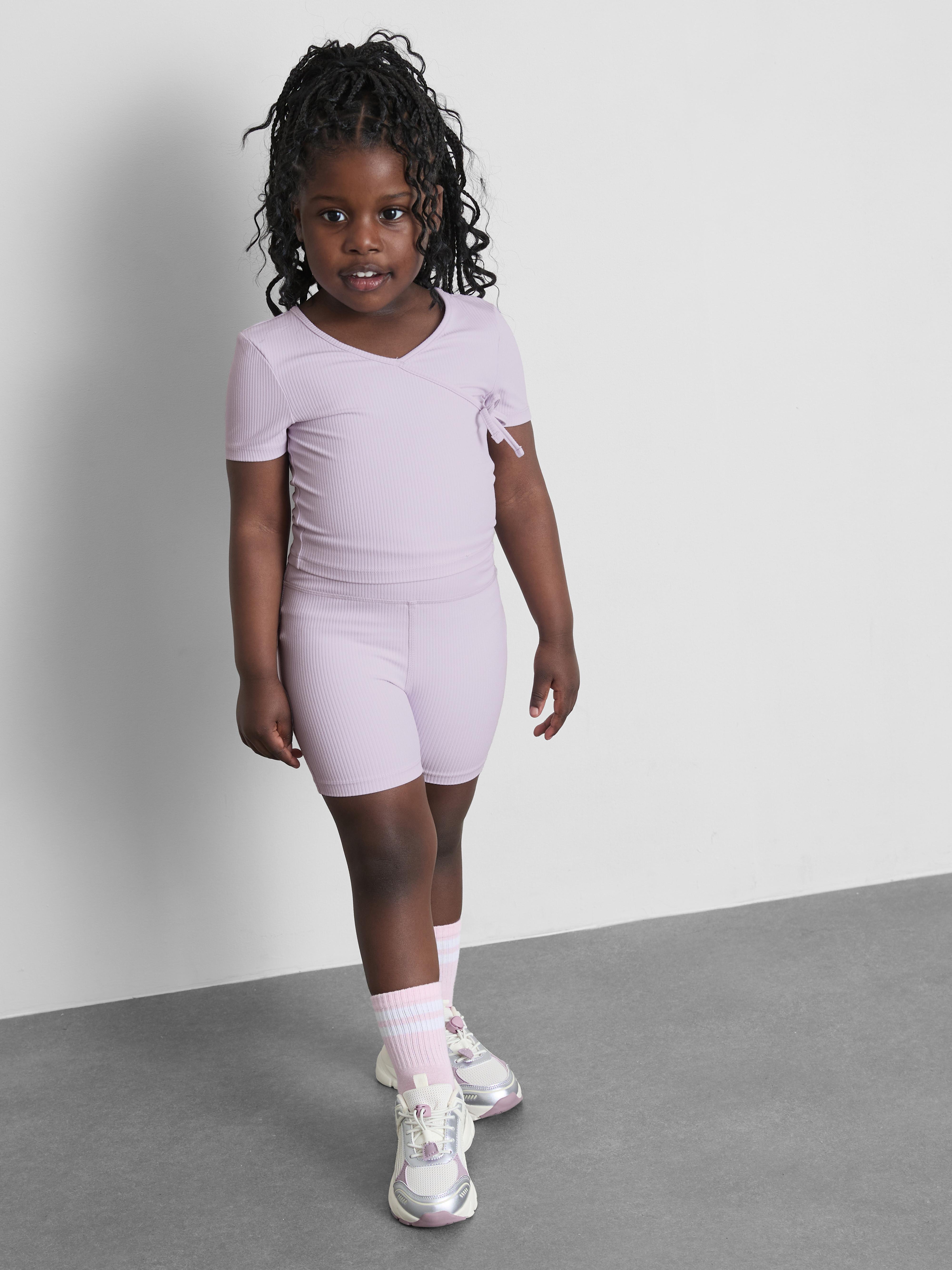 3-9 jr | Ultrazachte geribde sporttop en -short Lila