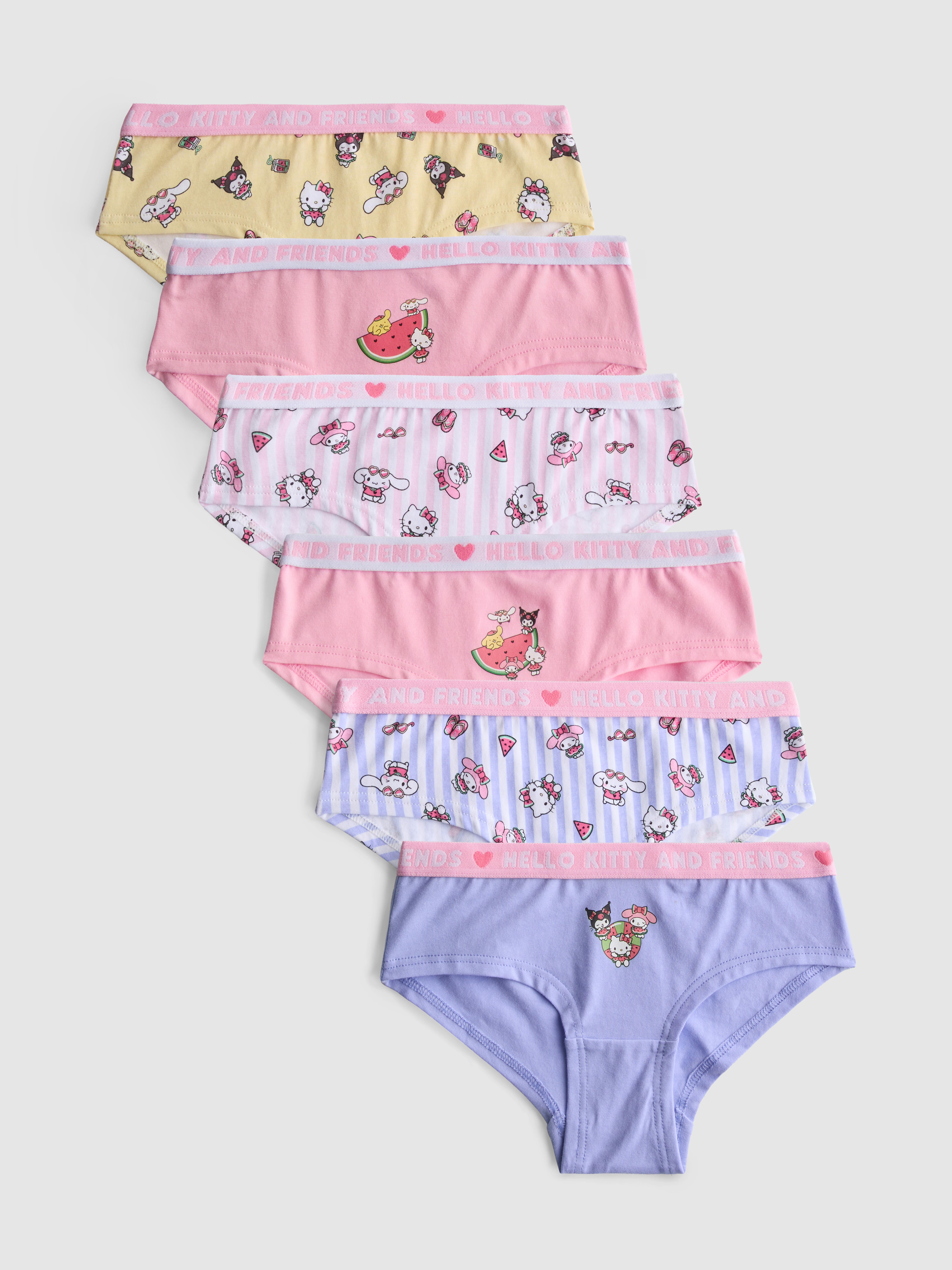 3–15 ans | Lot de 6 culottes Hello Kitty and Friends