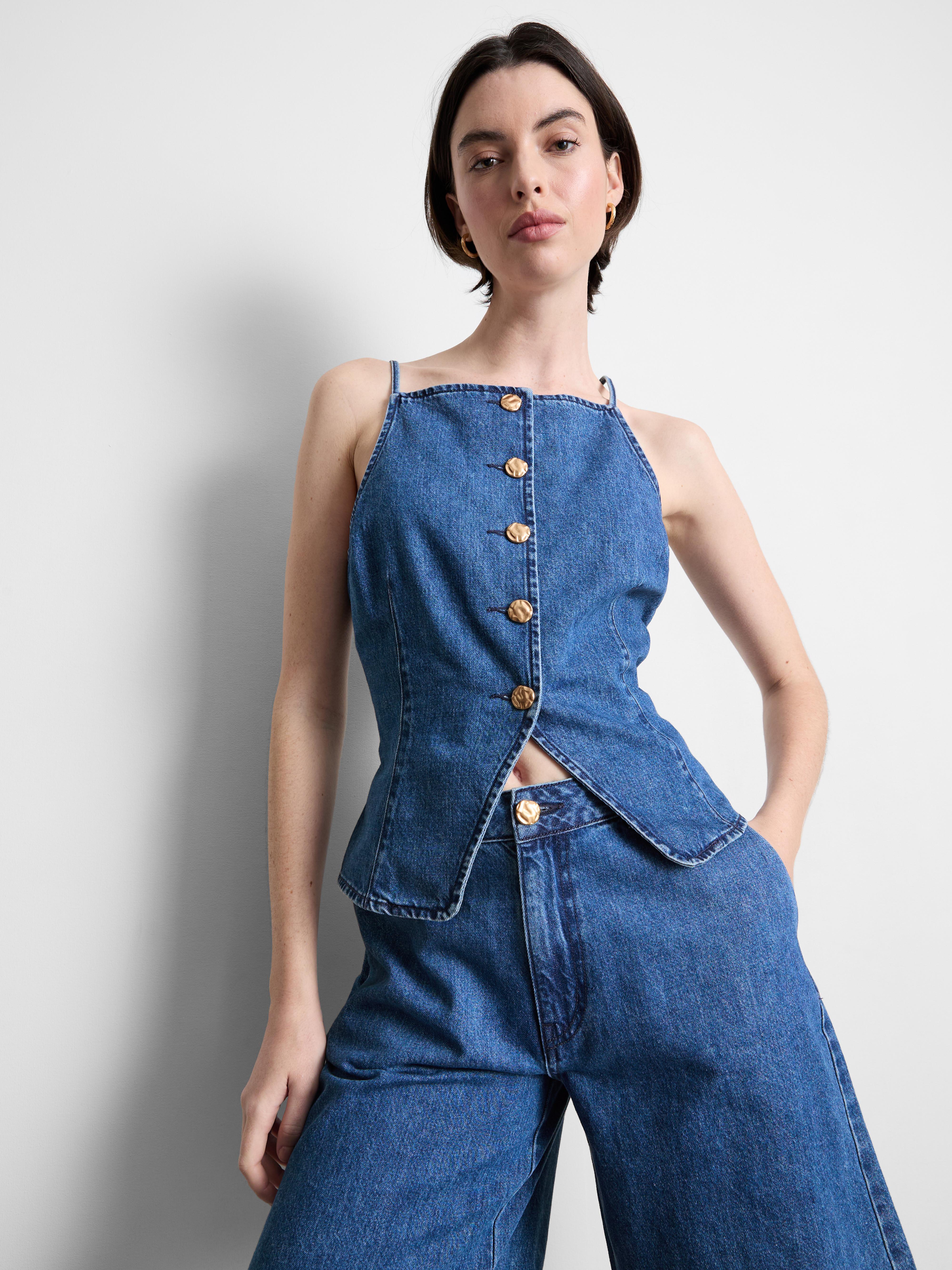 Women's Stone Paula Echevarría Peplum-Hem Vest | Primark