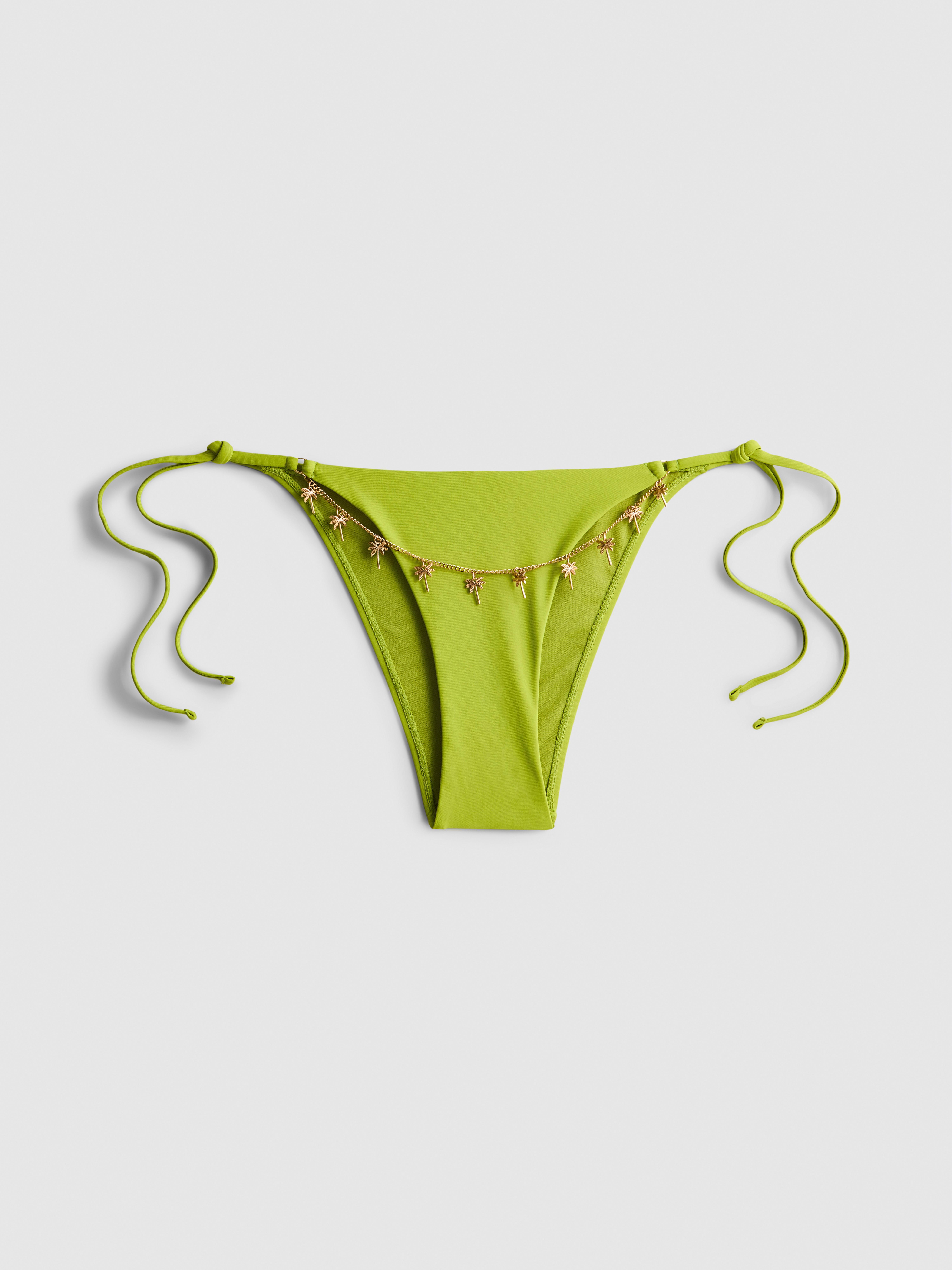 Braguitas de bikini con lazadas laterales y colgante