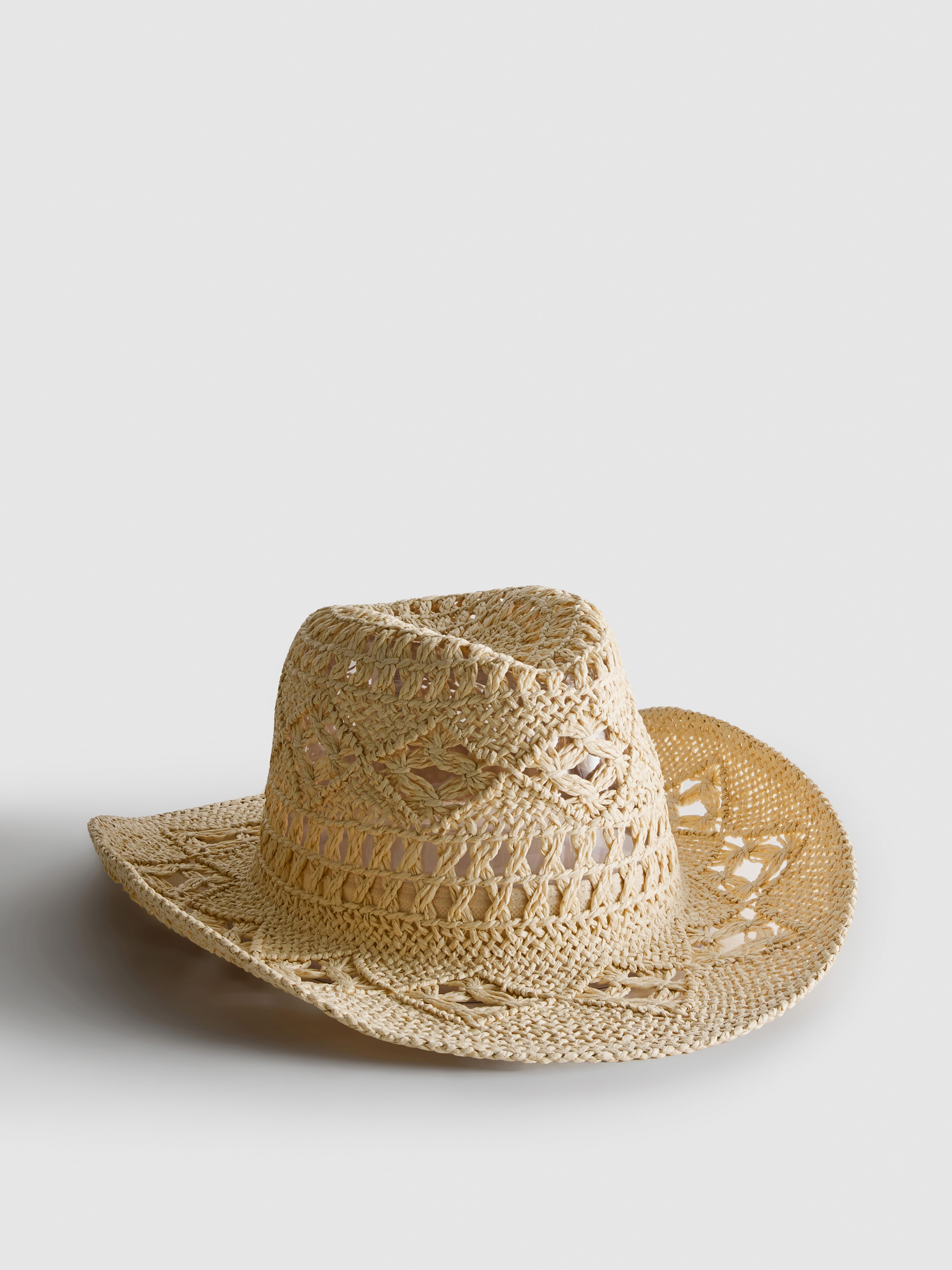 Sombrero vaquero tejido Color crema