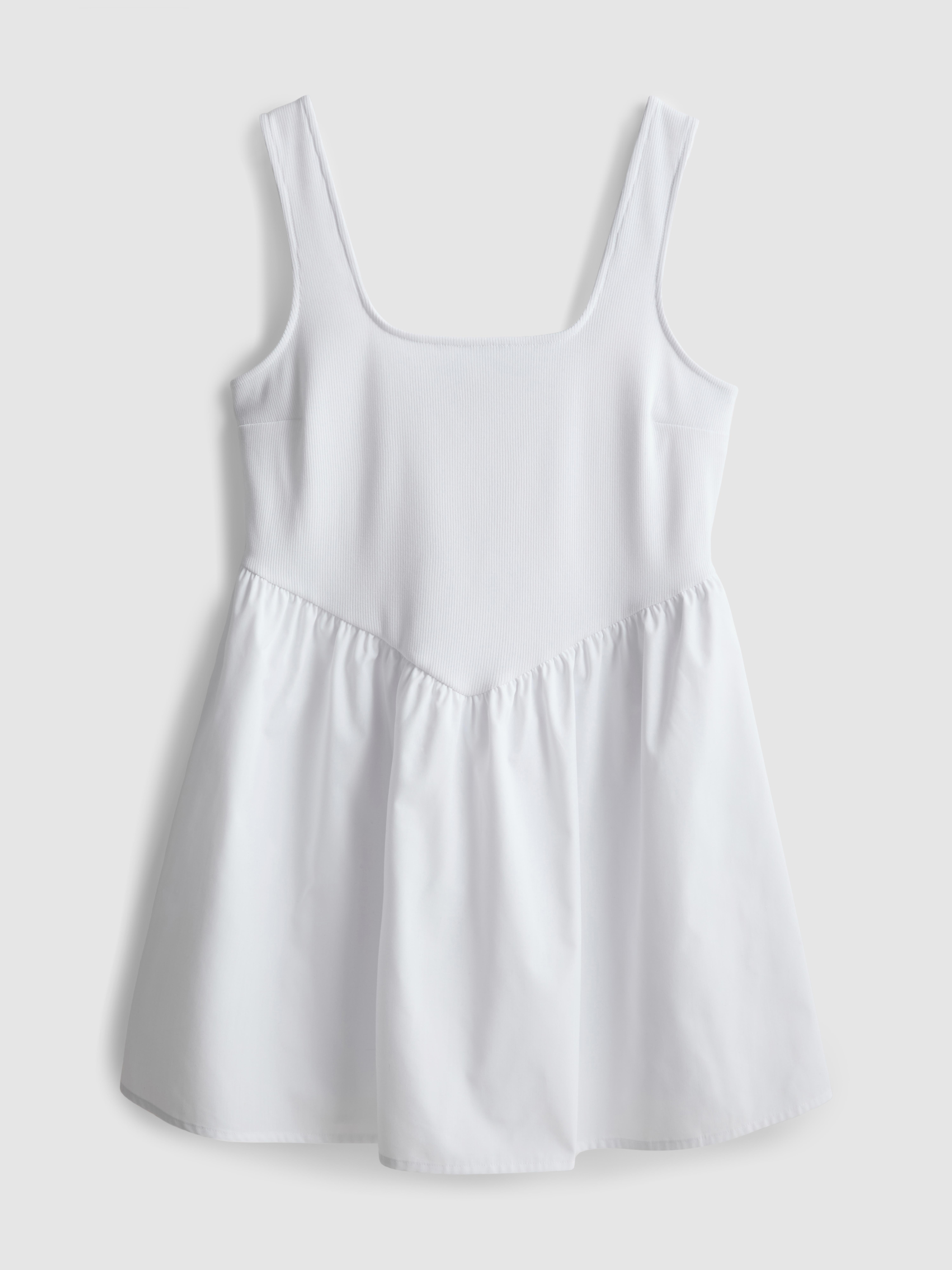 Mini robe corset en coton mélangé