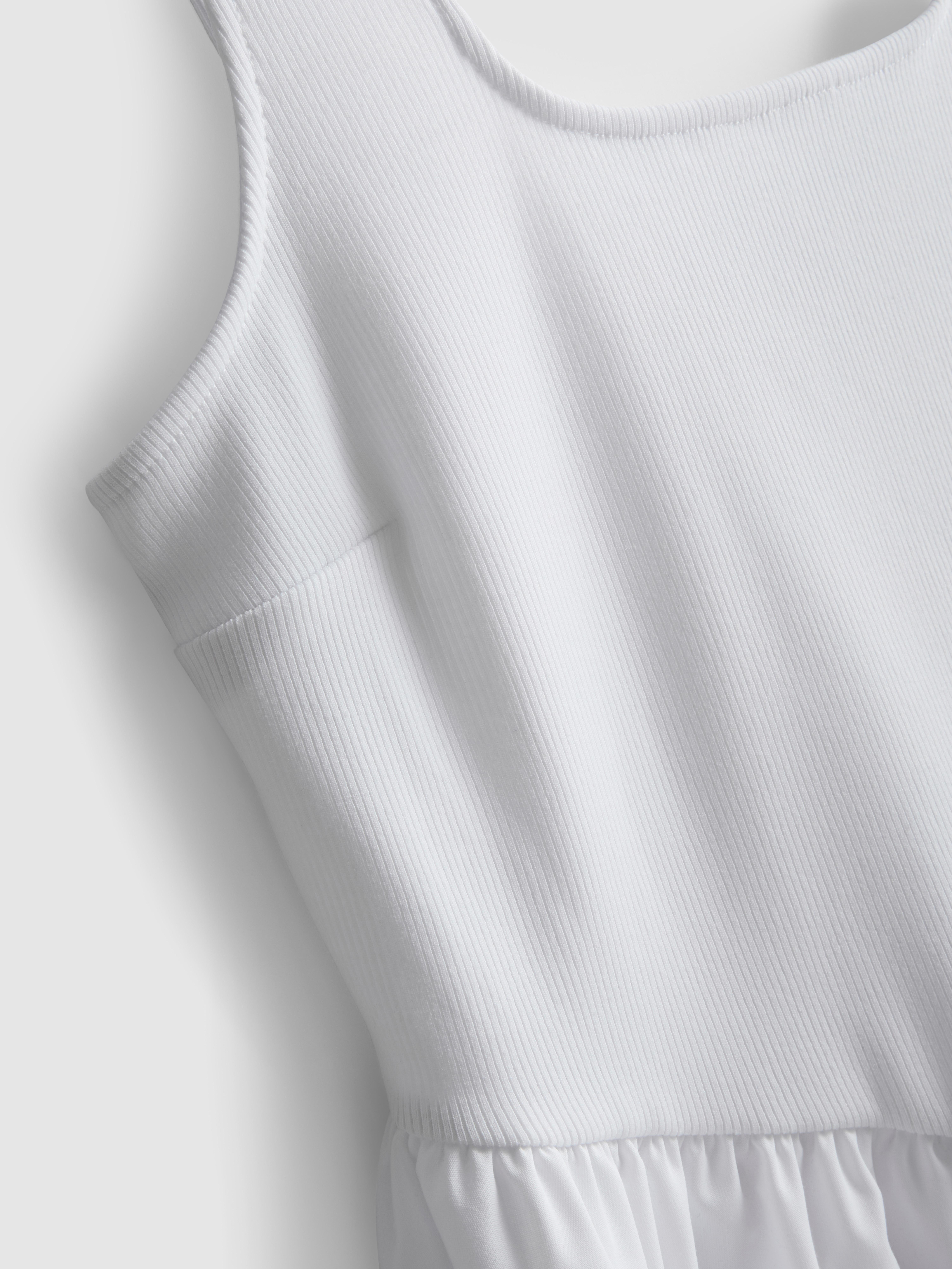 Mini robe corset en coton mélangé