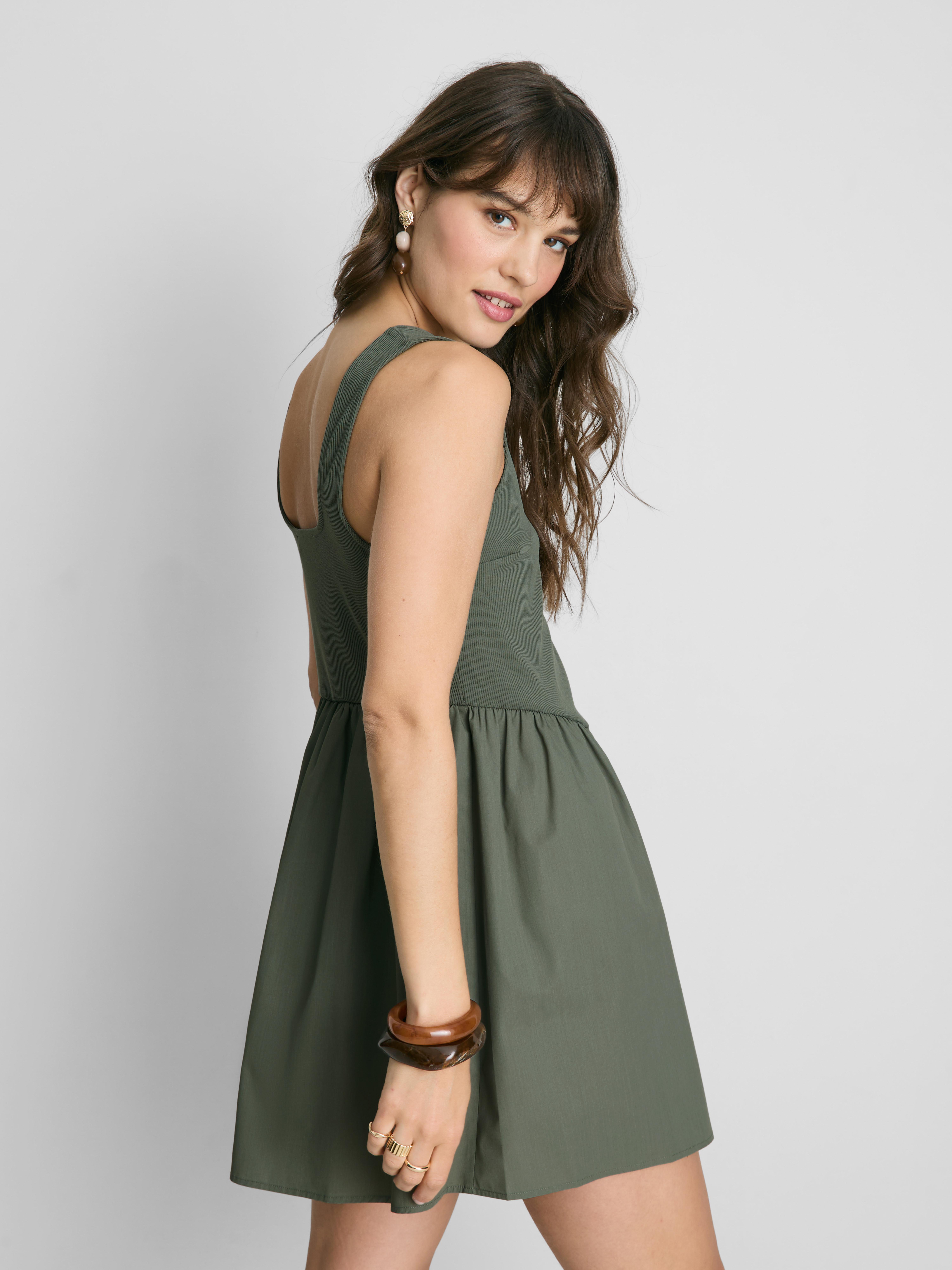 corset dress primark Womens Blue MAJOR FIND | Square Neck Corset Midi Dress