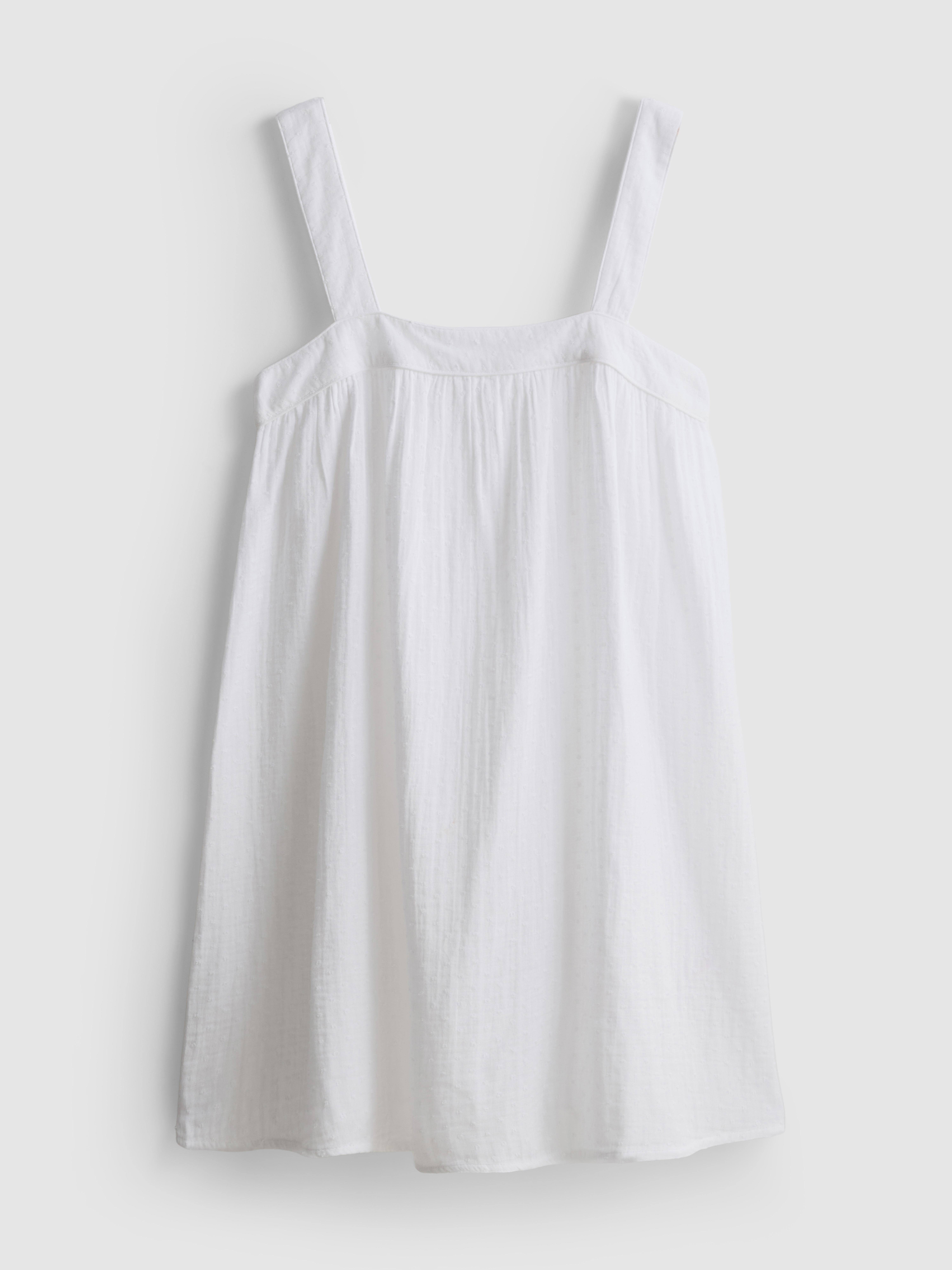 Cotton Dobby Square Neck Chemise