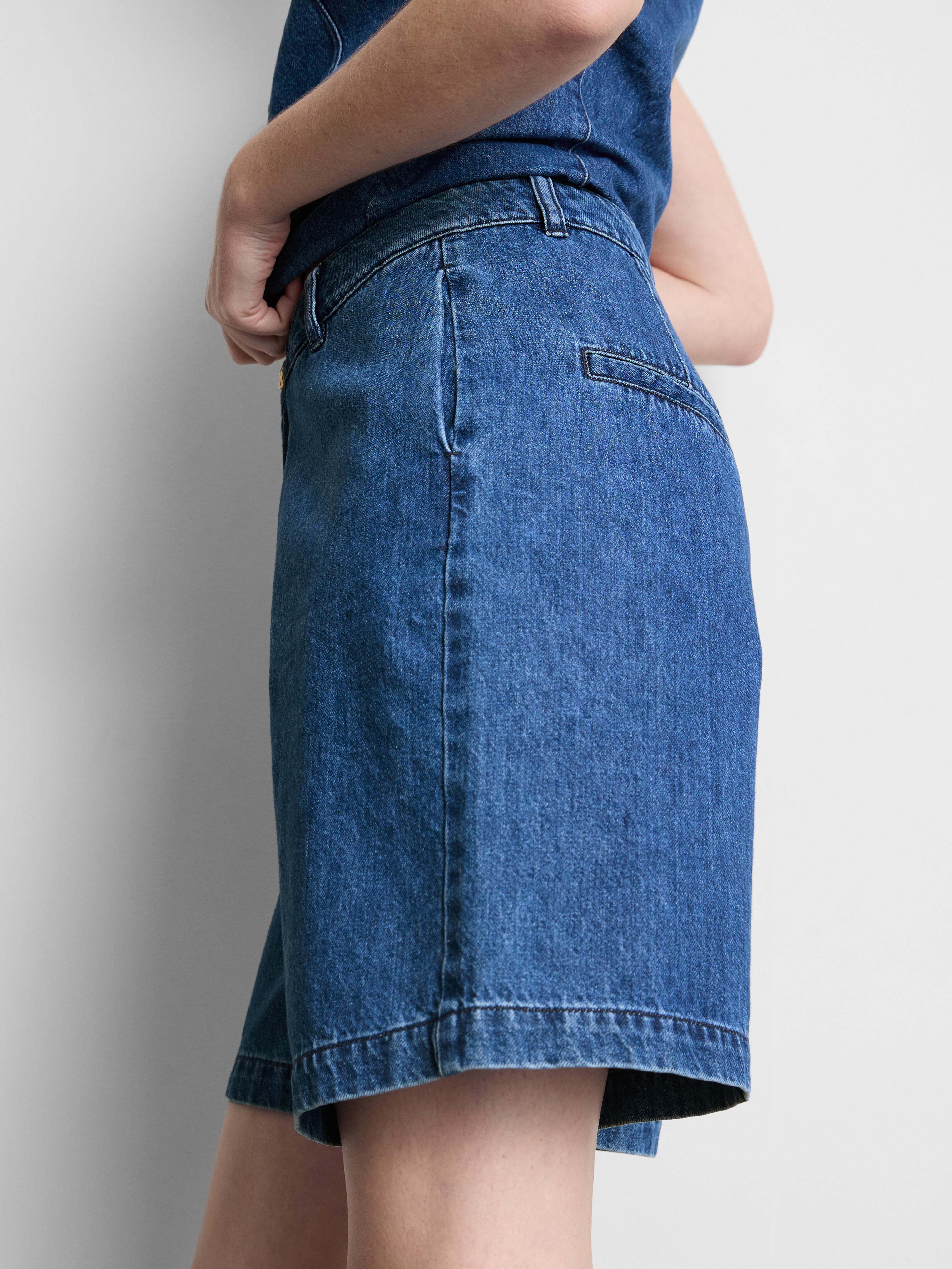 Denim-Bermudashorts aus Baumwolle