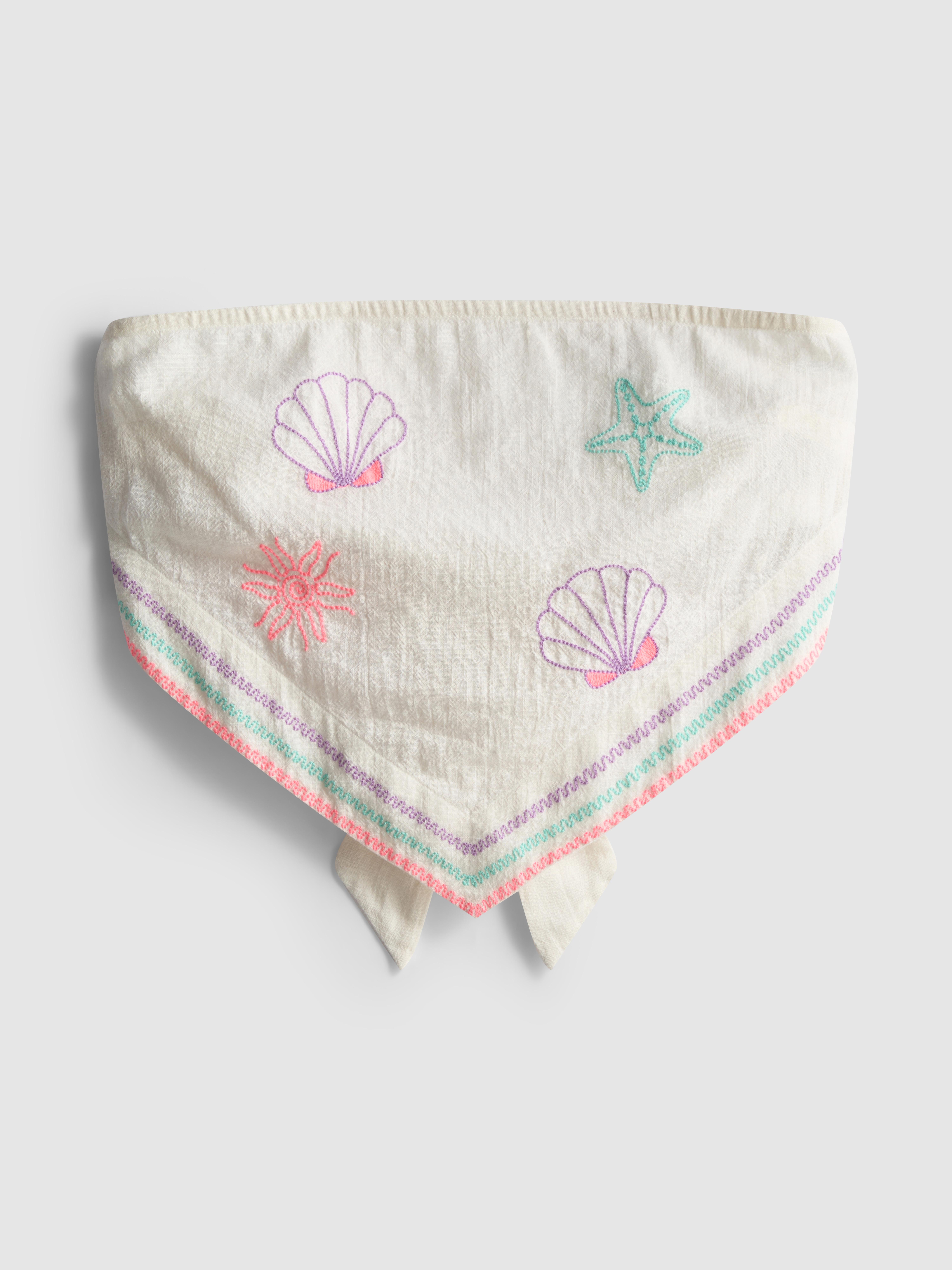 Cotton Embroidered Bandana Beach Top
