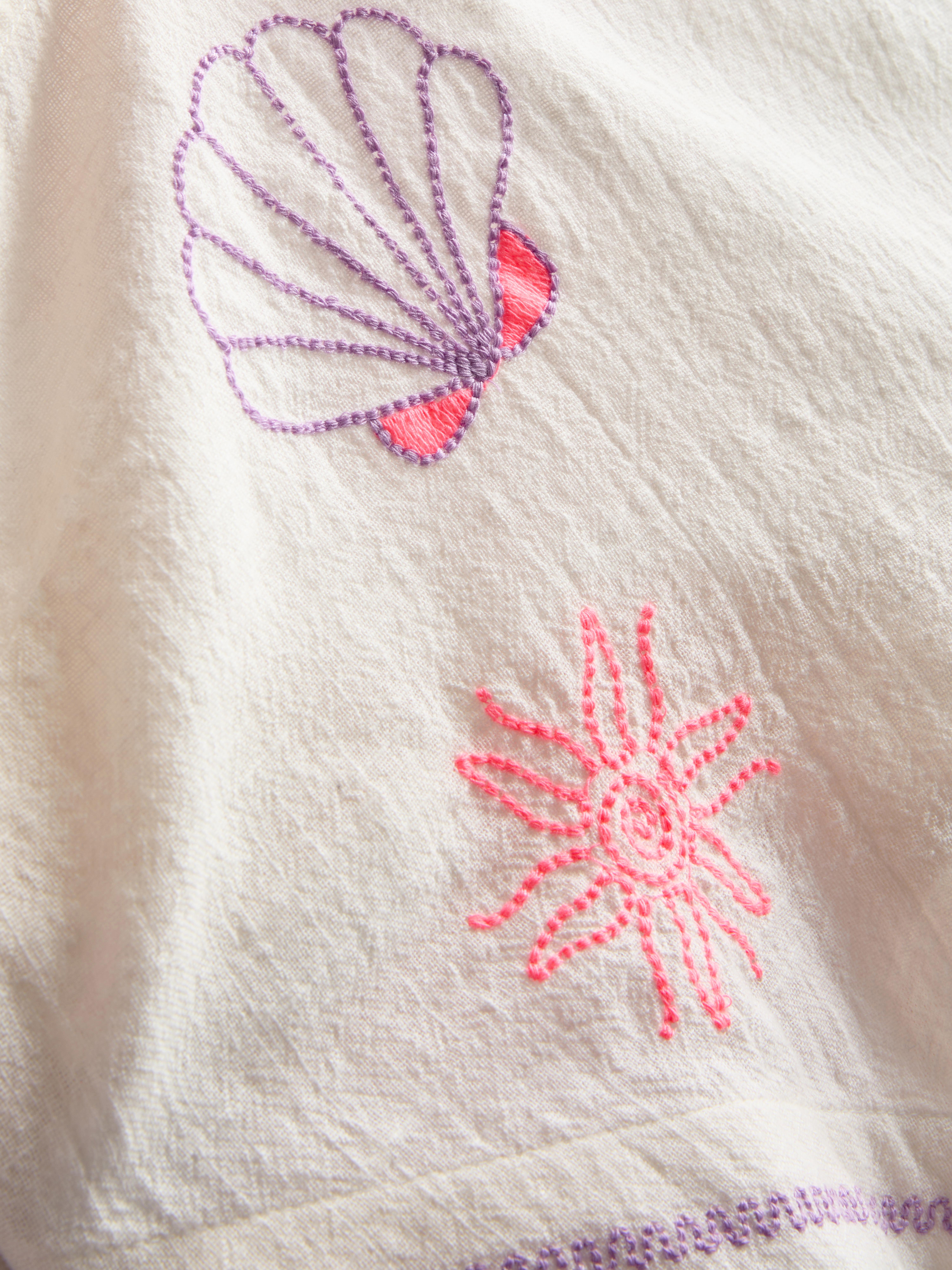 Cotton Embroidered Bandana Beach Top