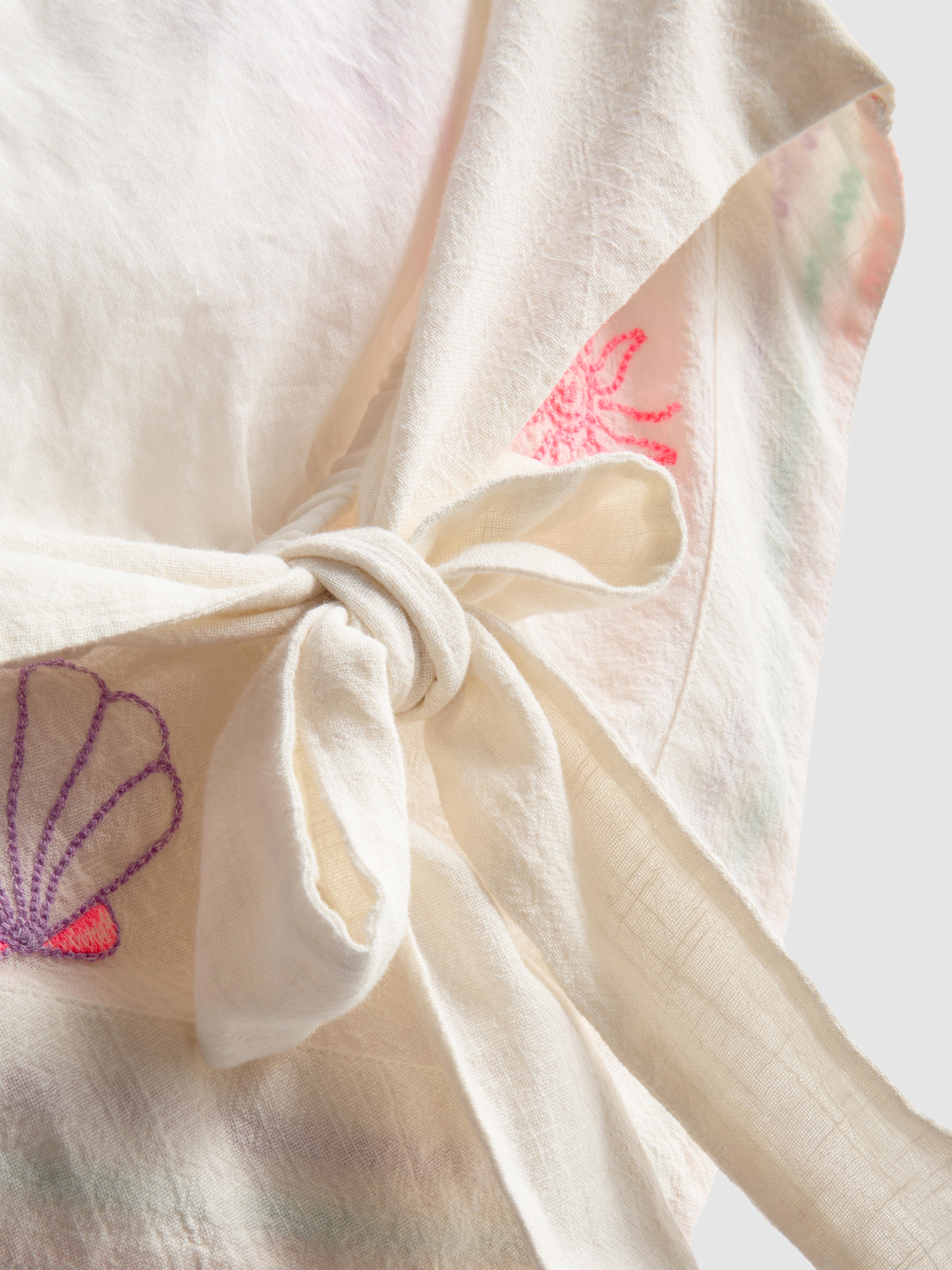 Cotton Embroidered Bandana Beach Top