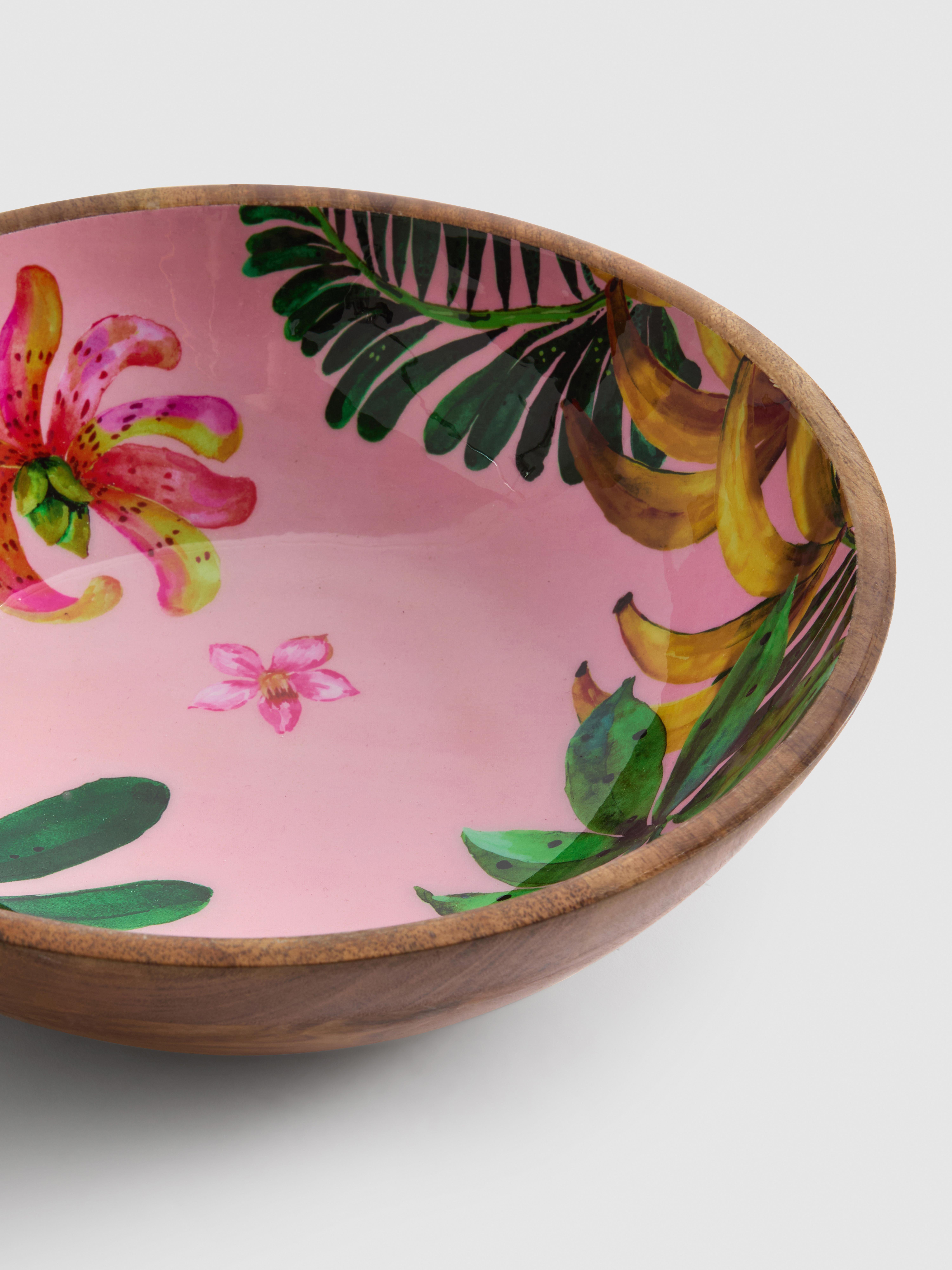 Decoratieve houten serveerschaal
