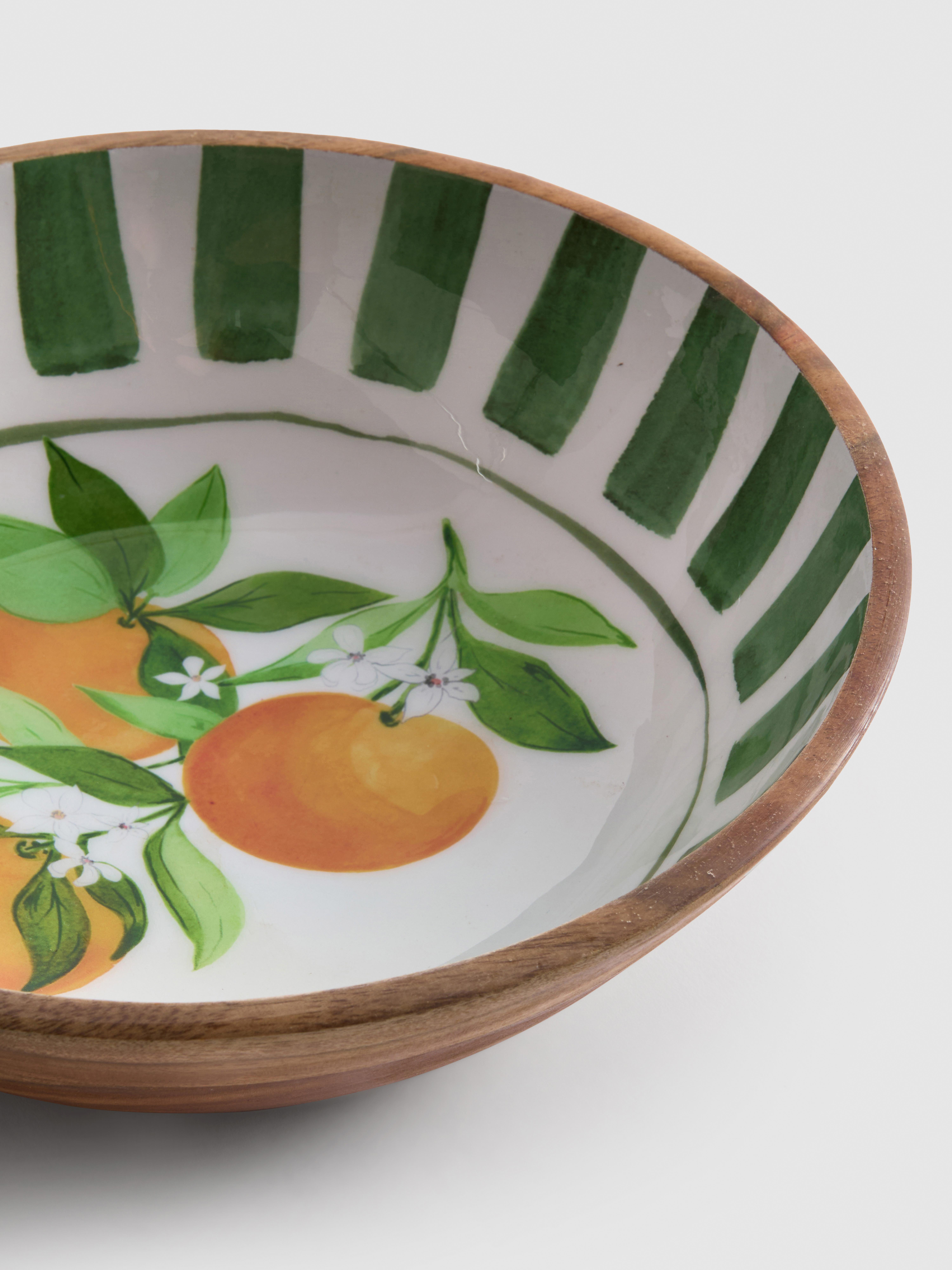 Decorative Wooden Serving Bowl