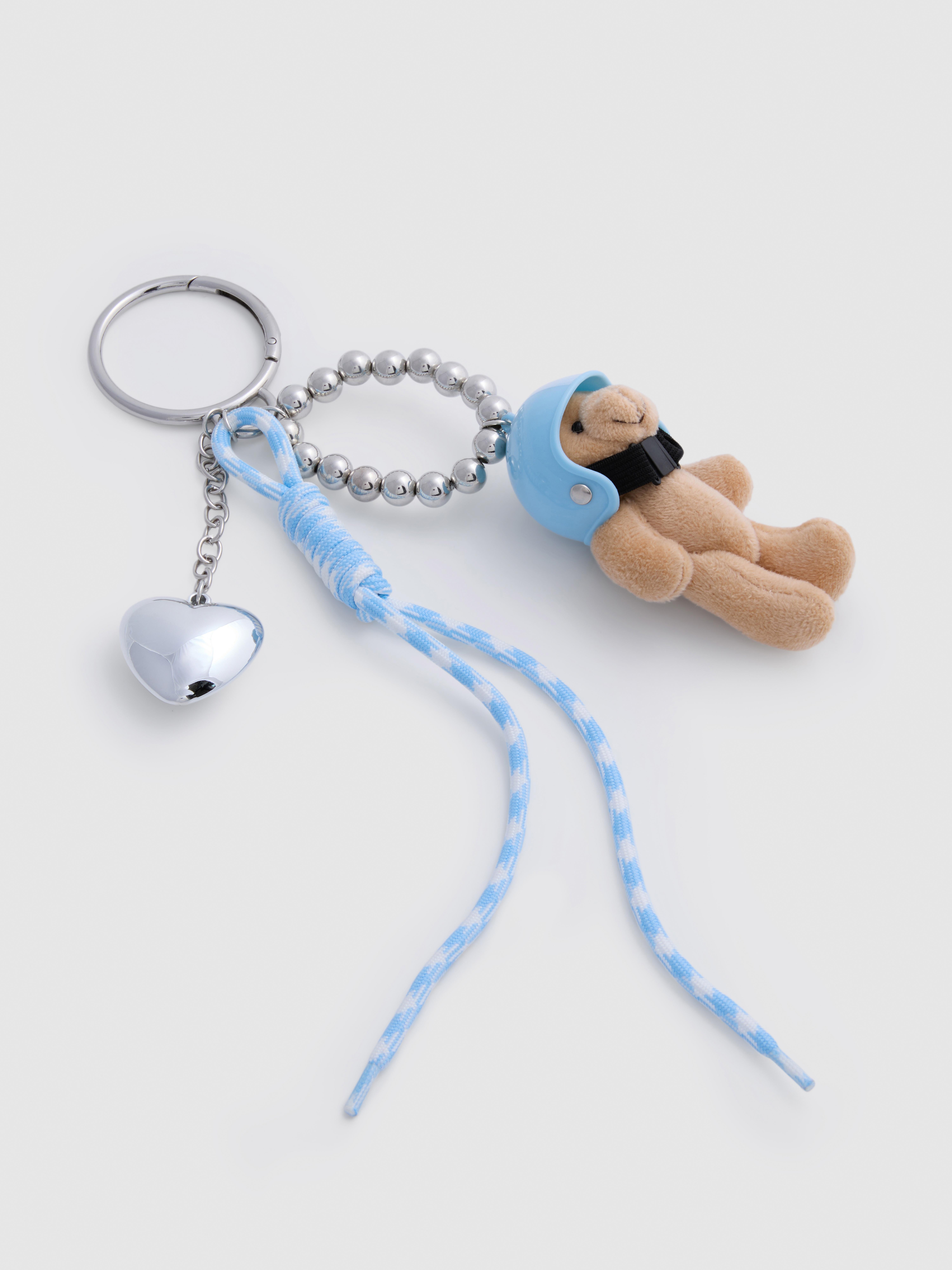 Teddy Bear Keyring Blue
