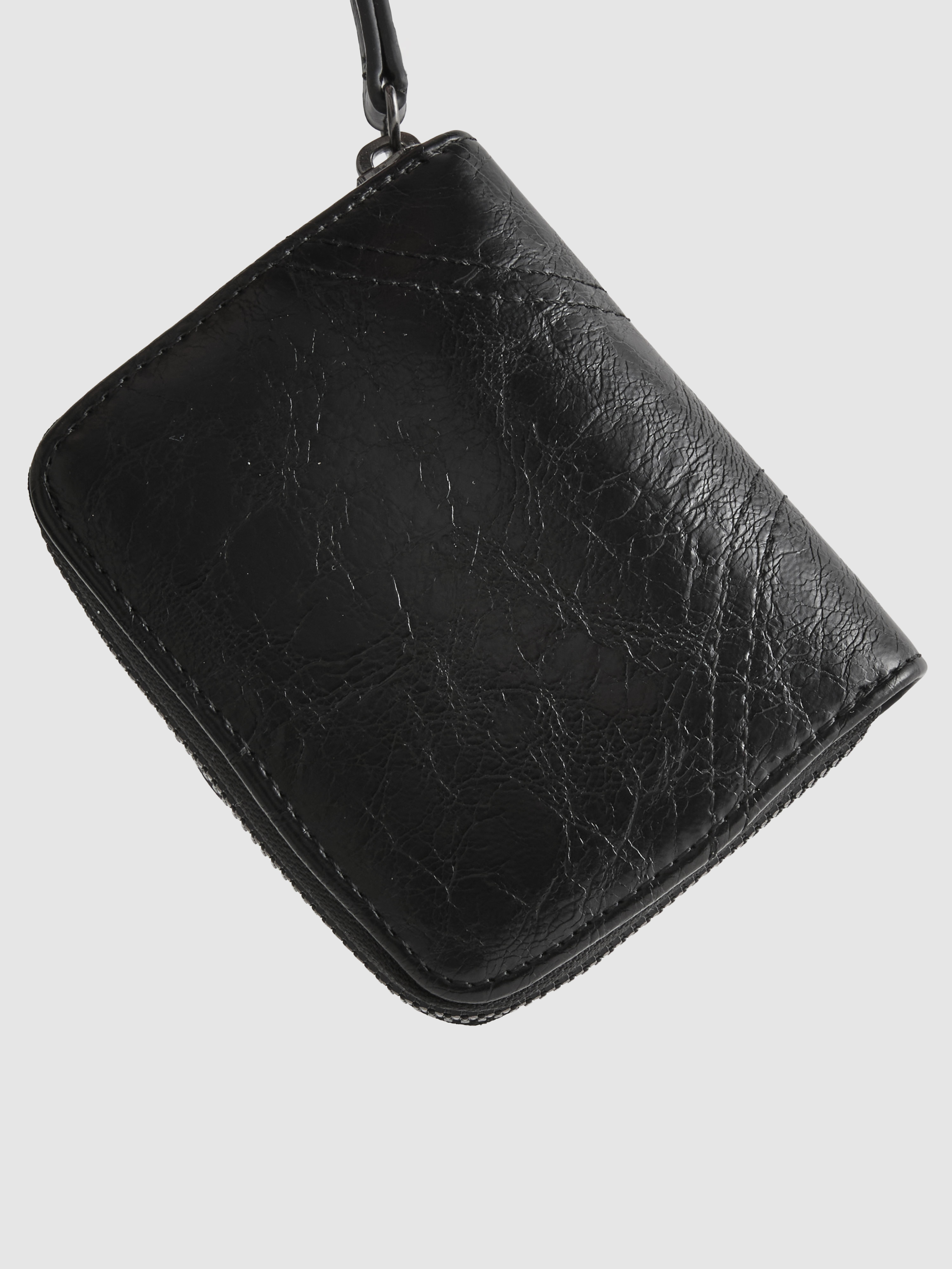 Distressed Zip-Up Purse