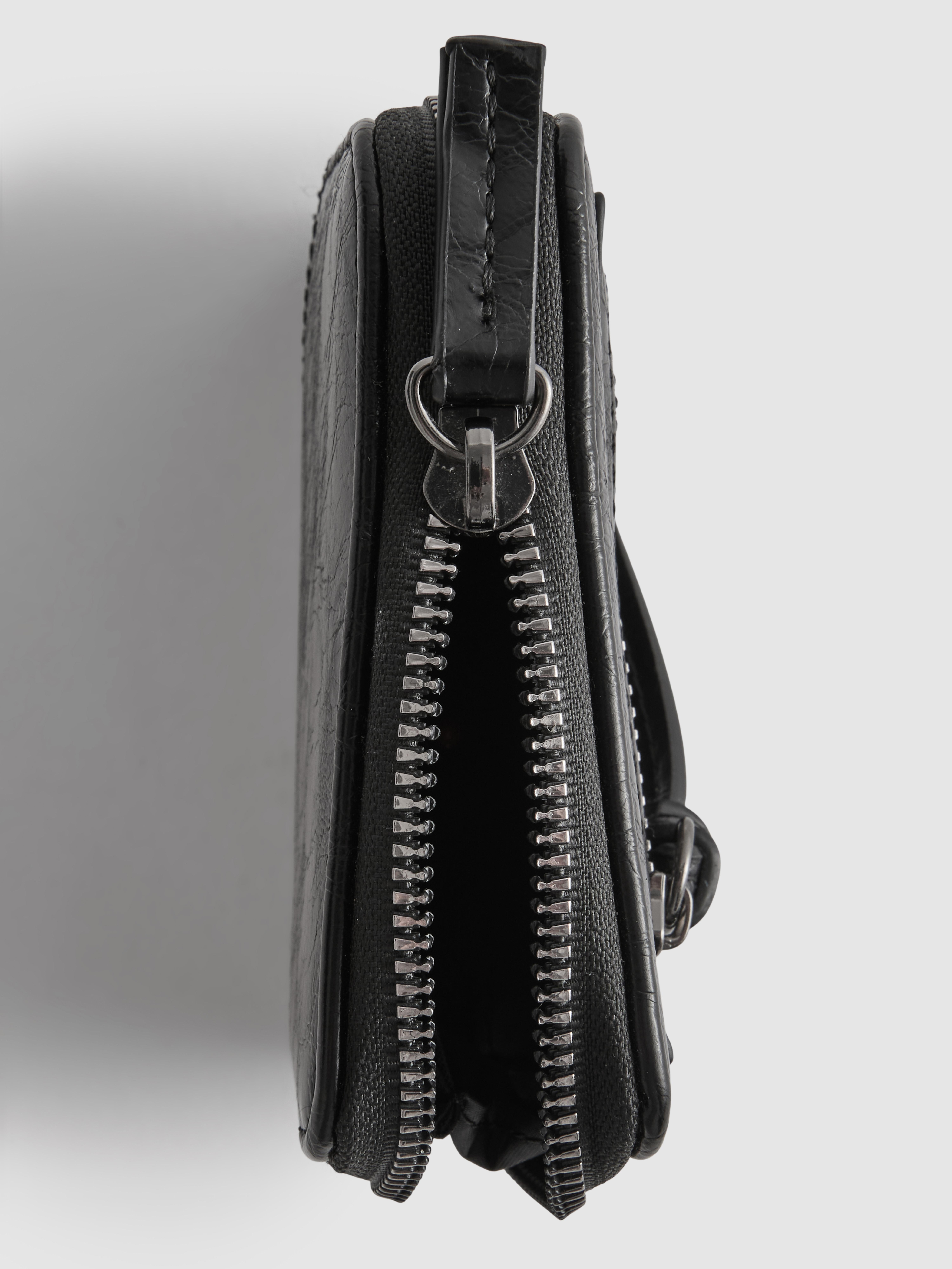 Distressed Zip-Up Purse
