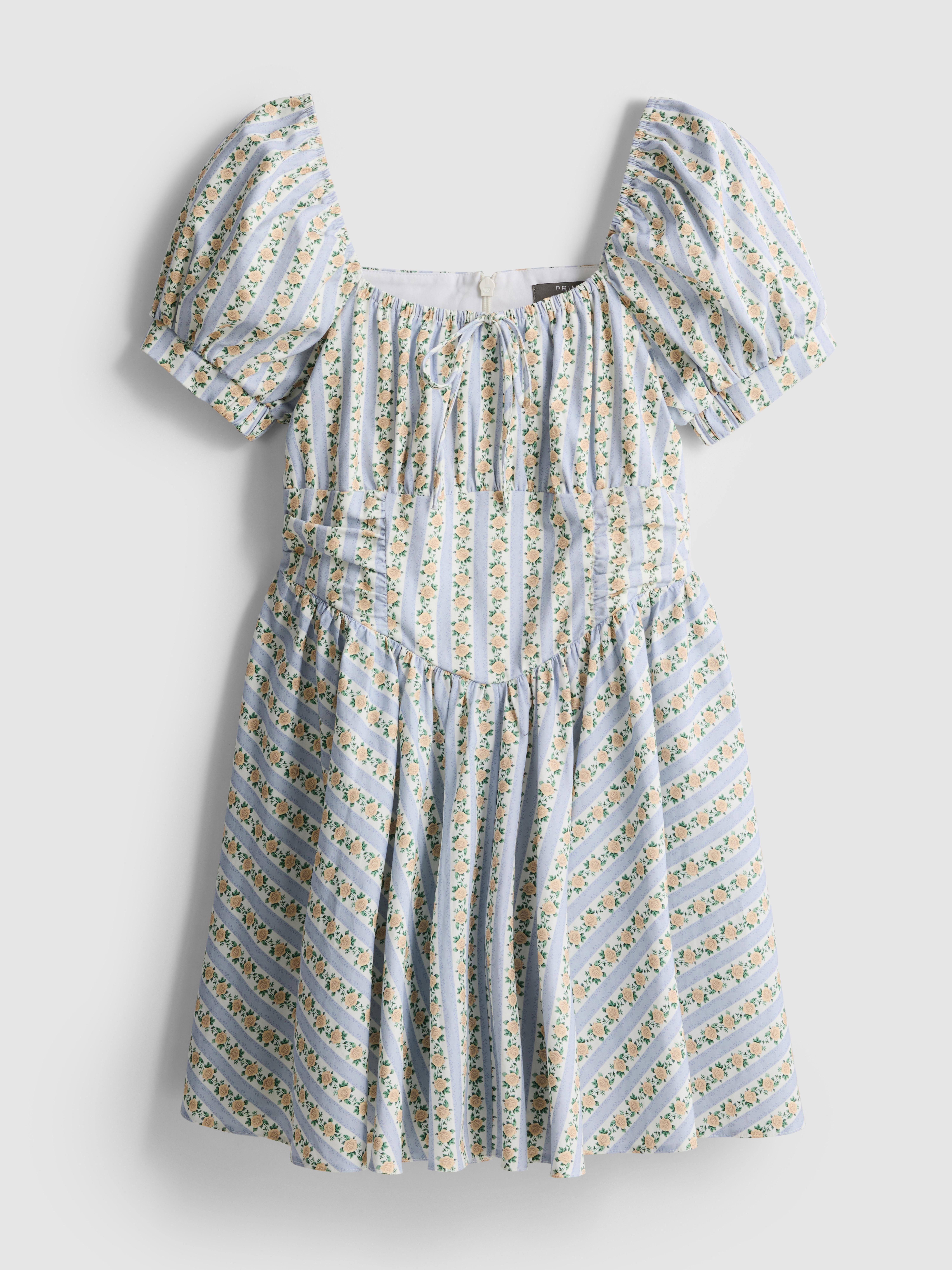 princess polly baby blue dress Blue Milkmaid Dress main image 1