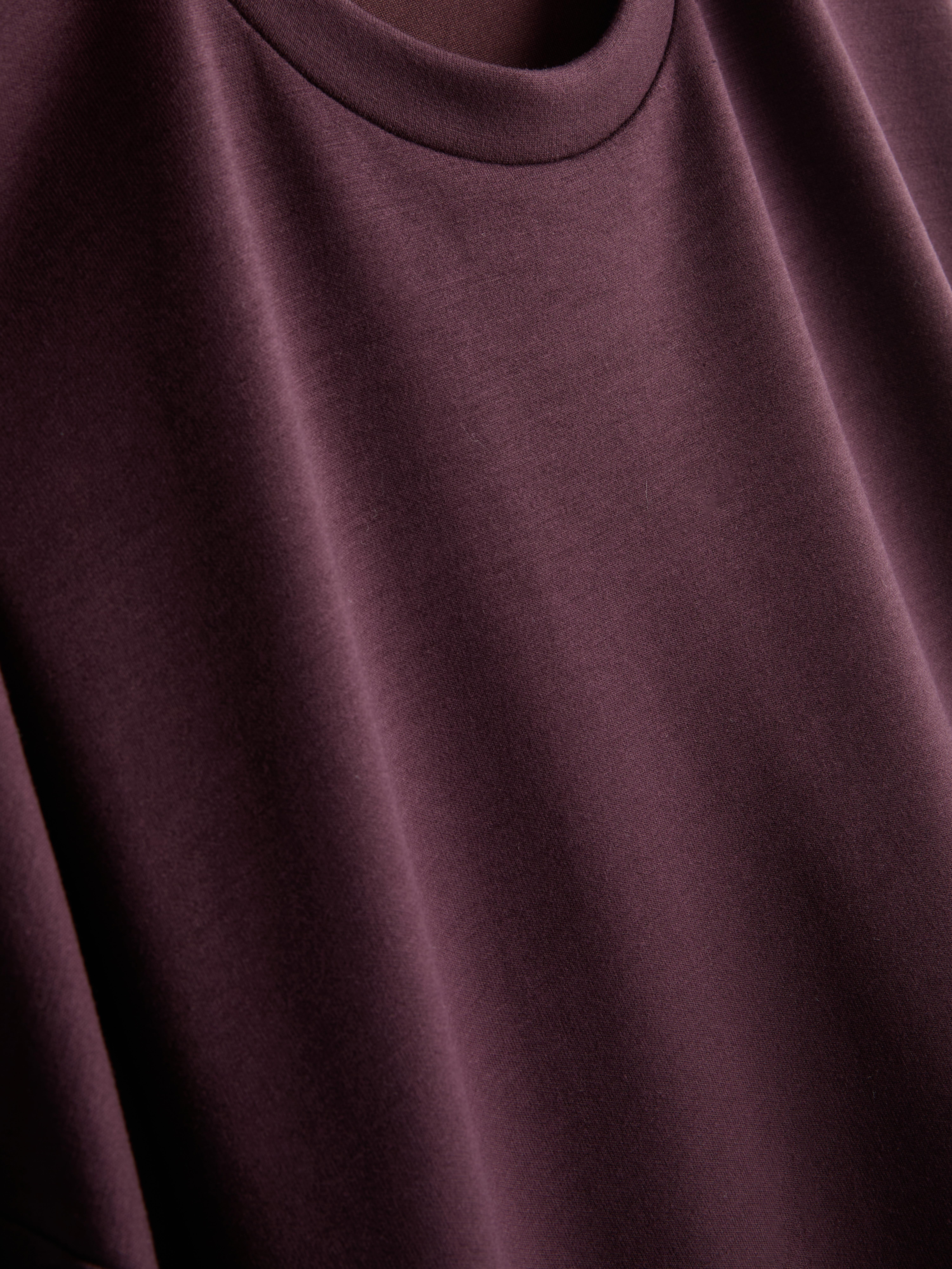 Women's Burgundy Active Round Neck Sweatshirt