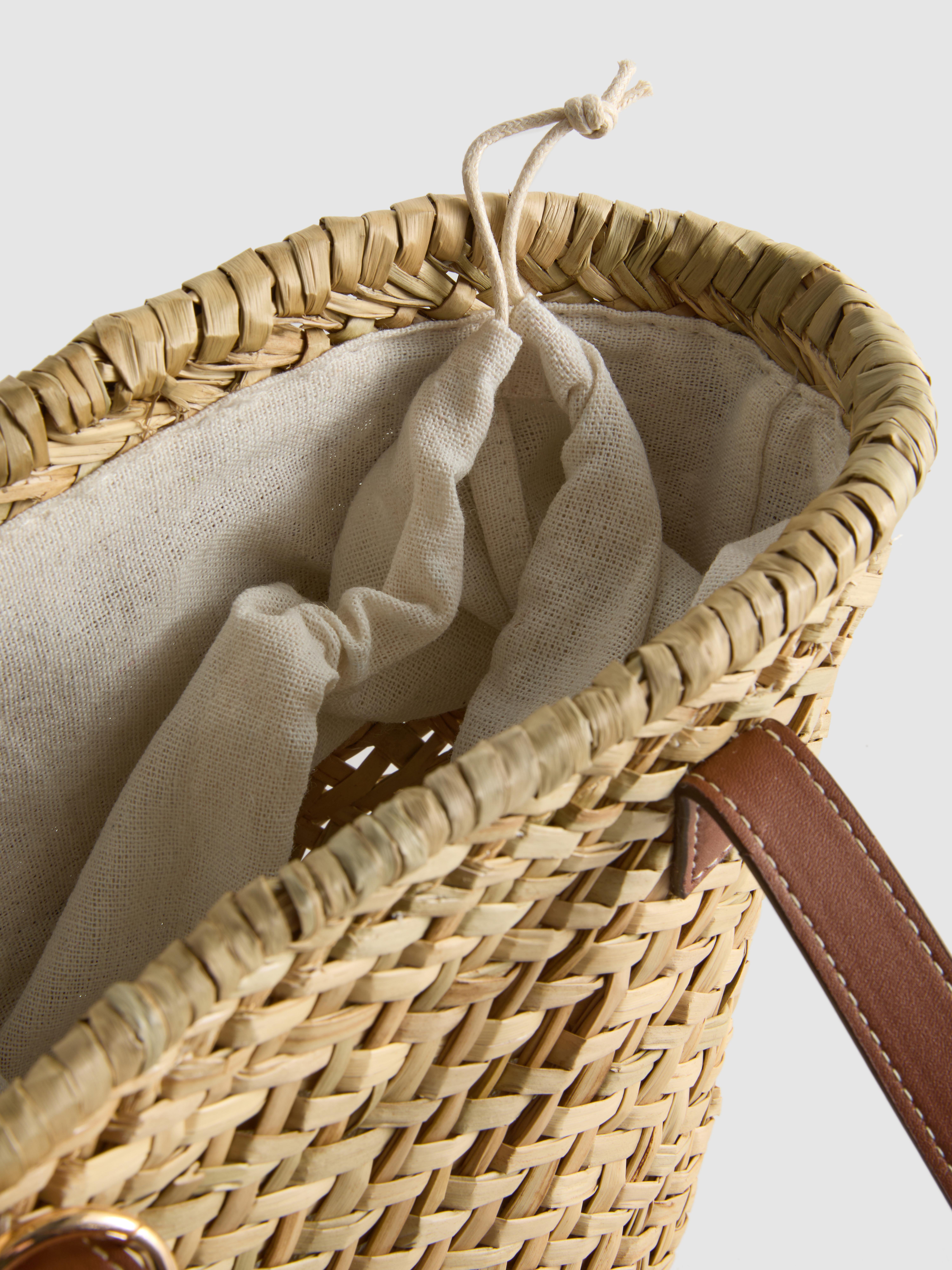 Straw Mini Bucket Bag