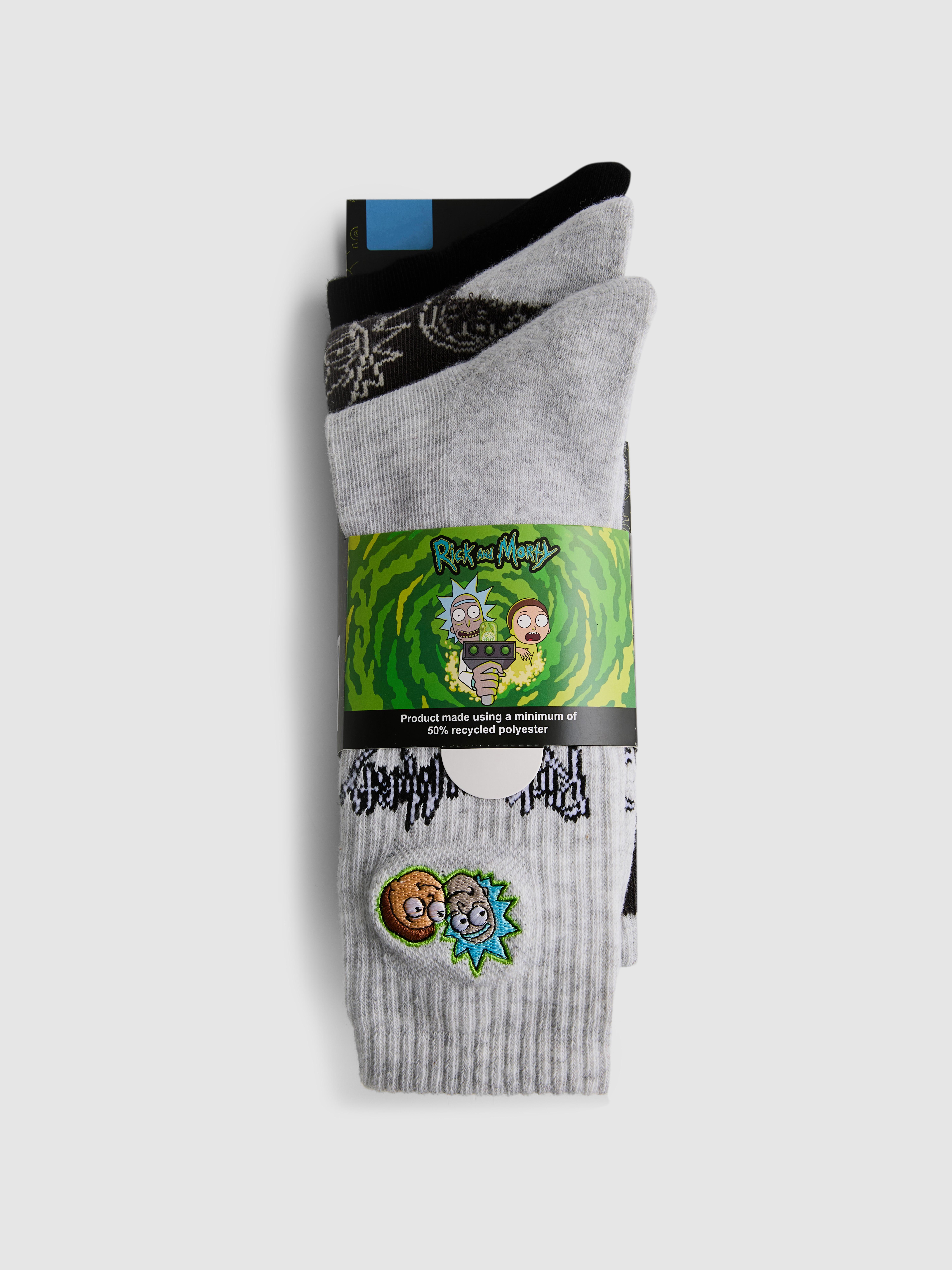 Pack de 3 calcetines altos de Rick y Morty