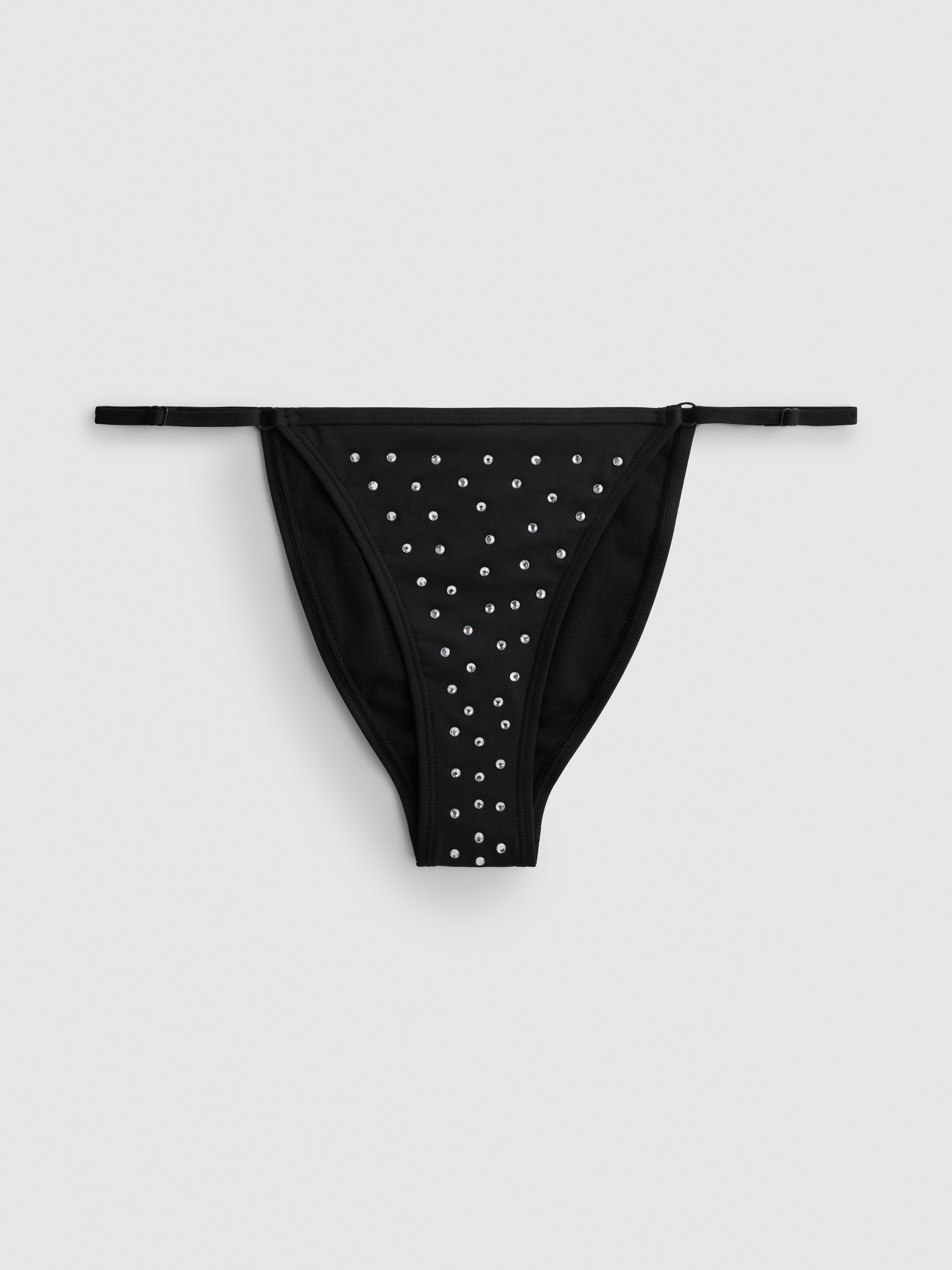 Studded Rhinestone Bikini Bottoms