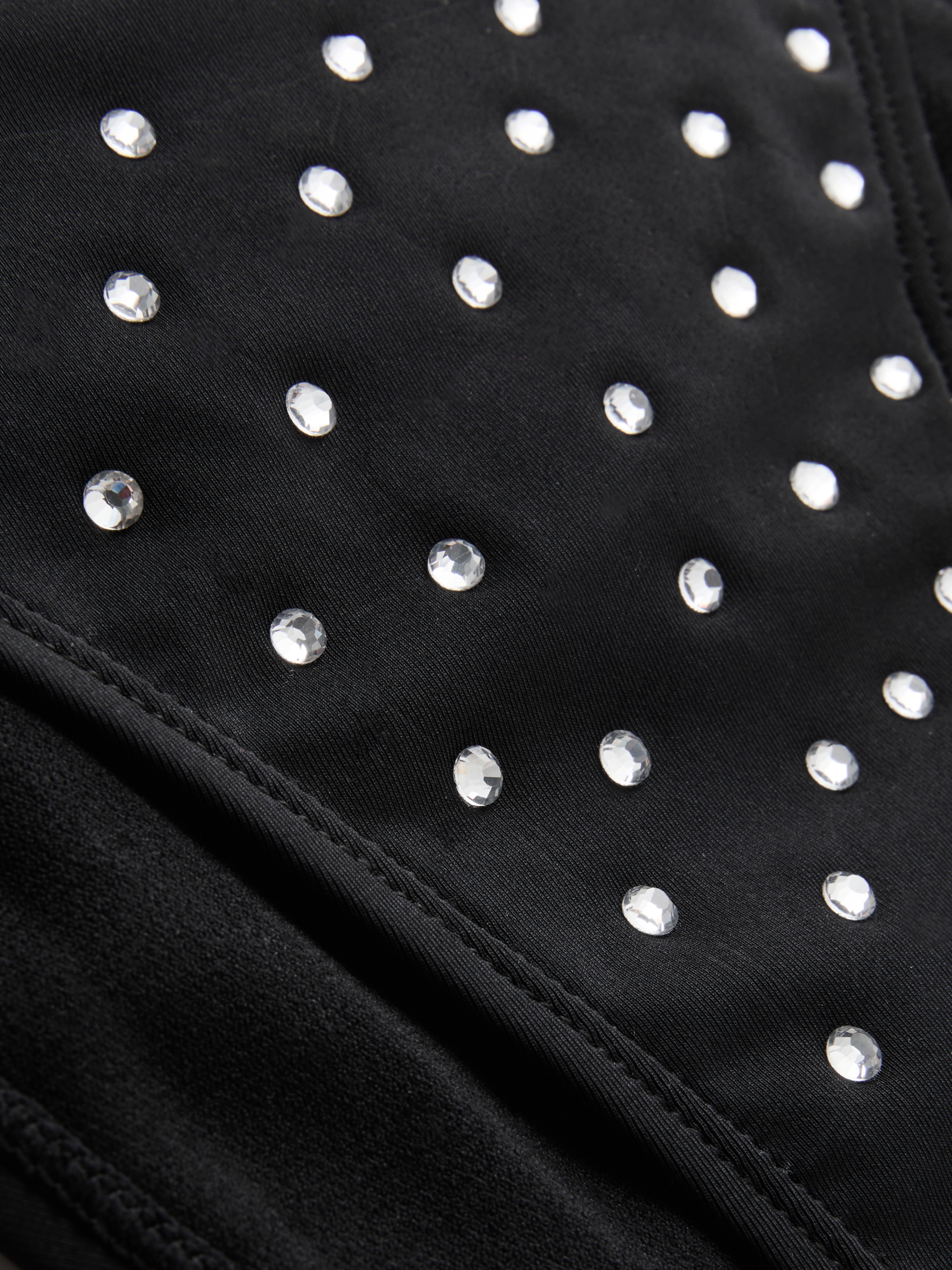 Studded Rhinestone Bikini Bottoms
