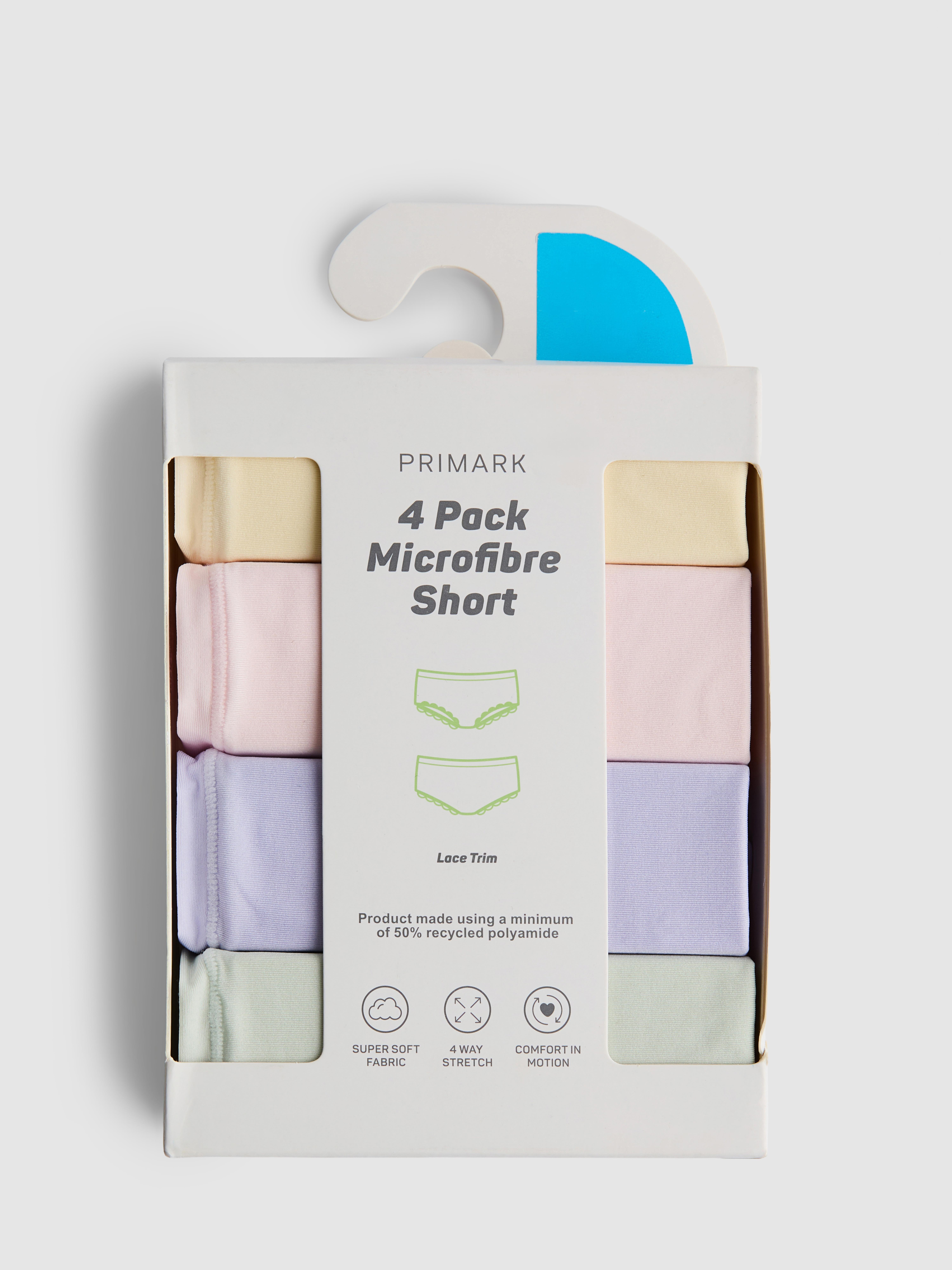 Pack 4 cuecas cintura subida microfibra