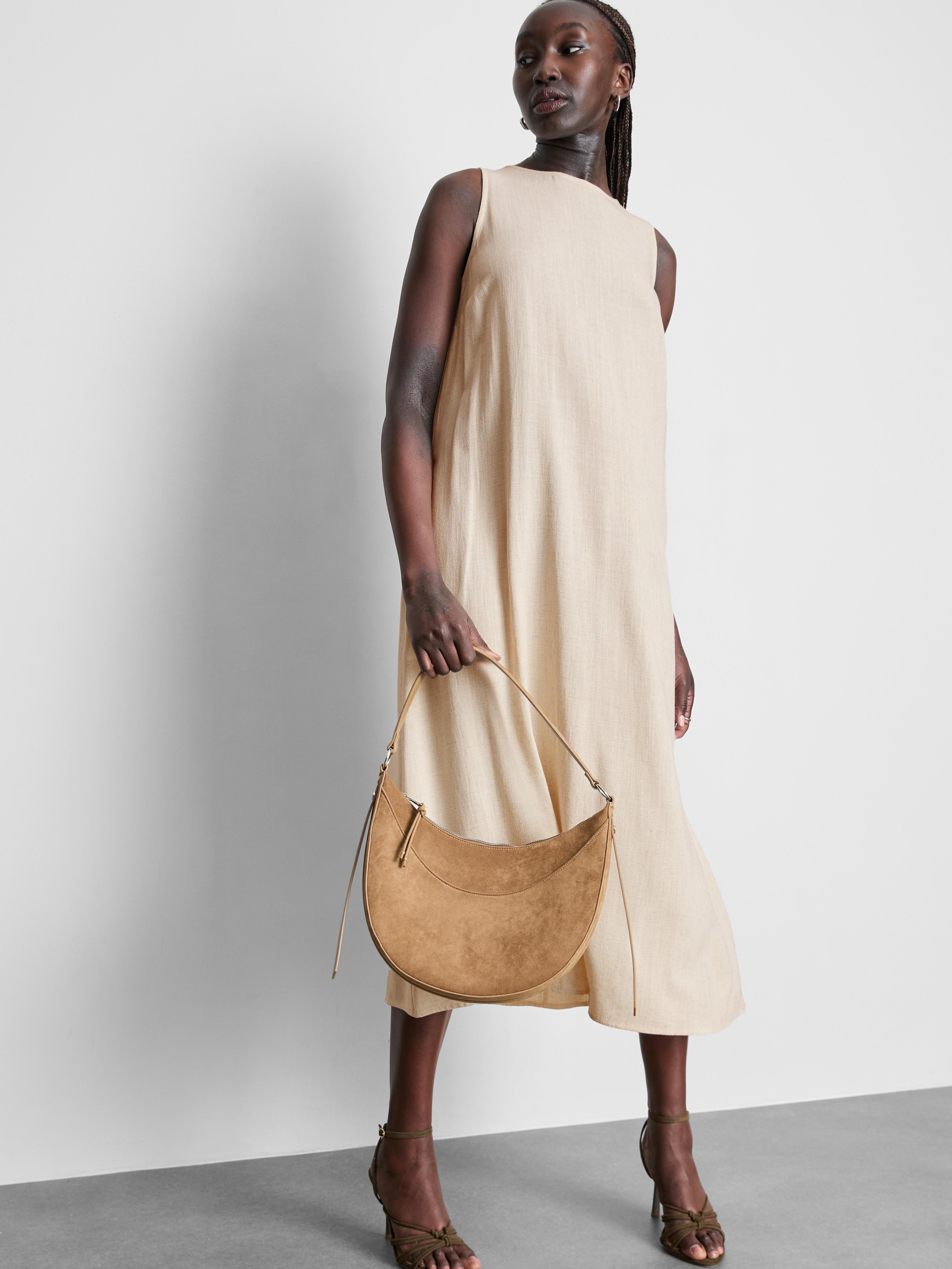 Sleeveless Trapeze Maxi Dress
