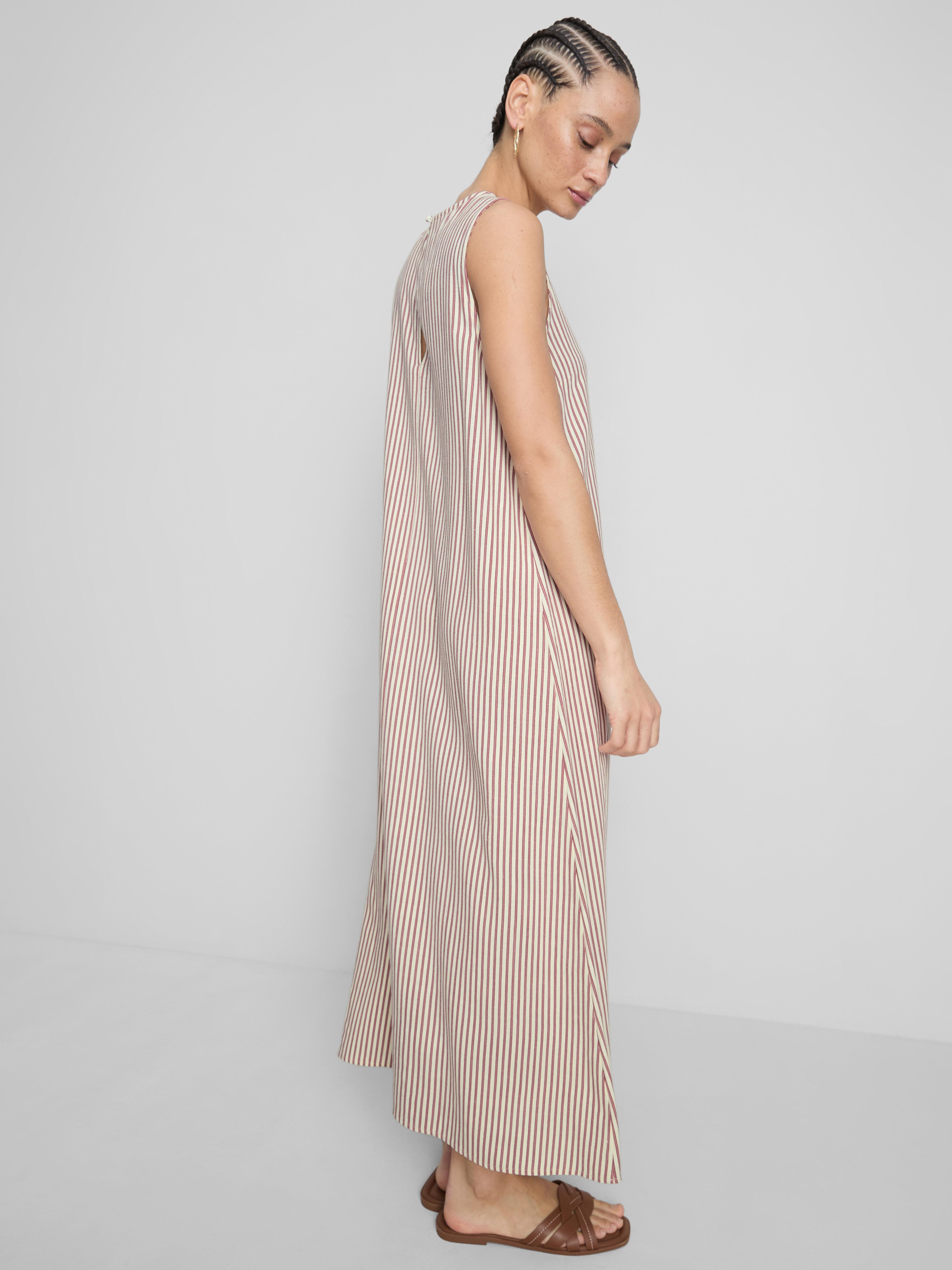 Ärmelloses Trapez-Maxikleid